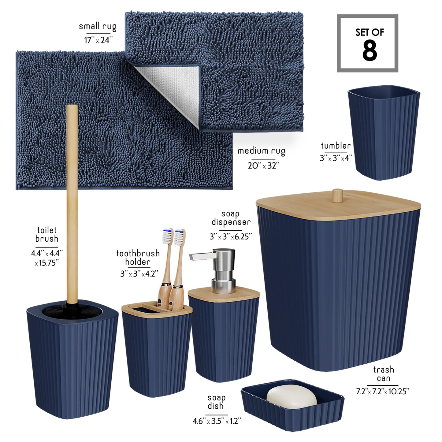 Clara Clark Bathroom Accessory Set