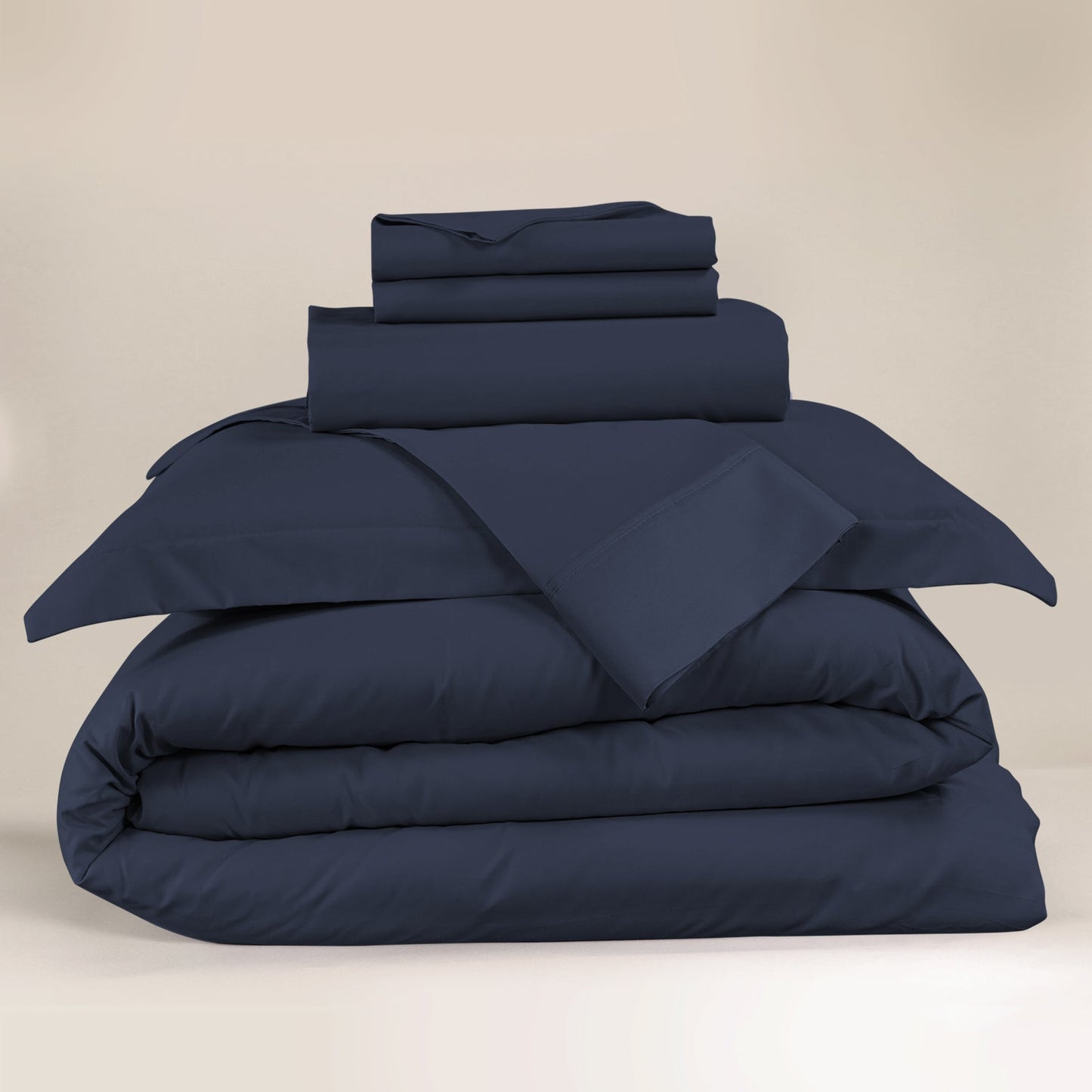 nestl Duvet Cover 6-Piece Set - 1000 Thread Count Sheets - Tri Blend Cotton Duvet Cover with Zipper, Deep Pocket Fitted Sheet, 2 Cooling Pillow Cases, 2 Pillow Shams