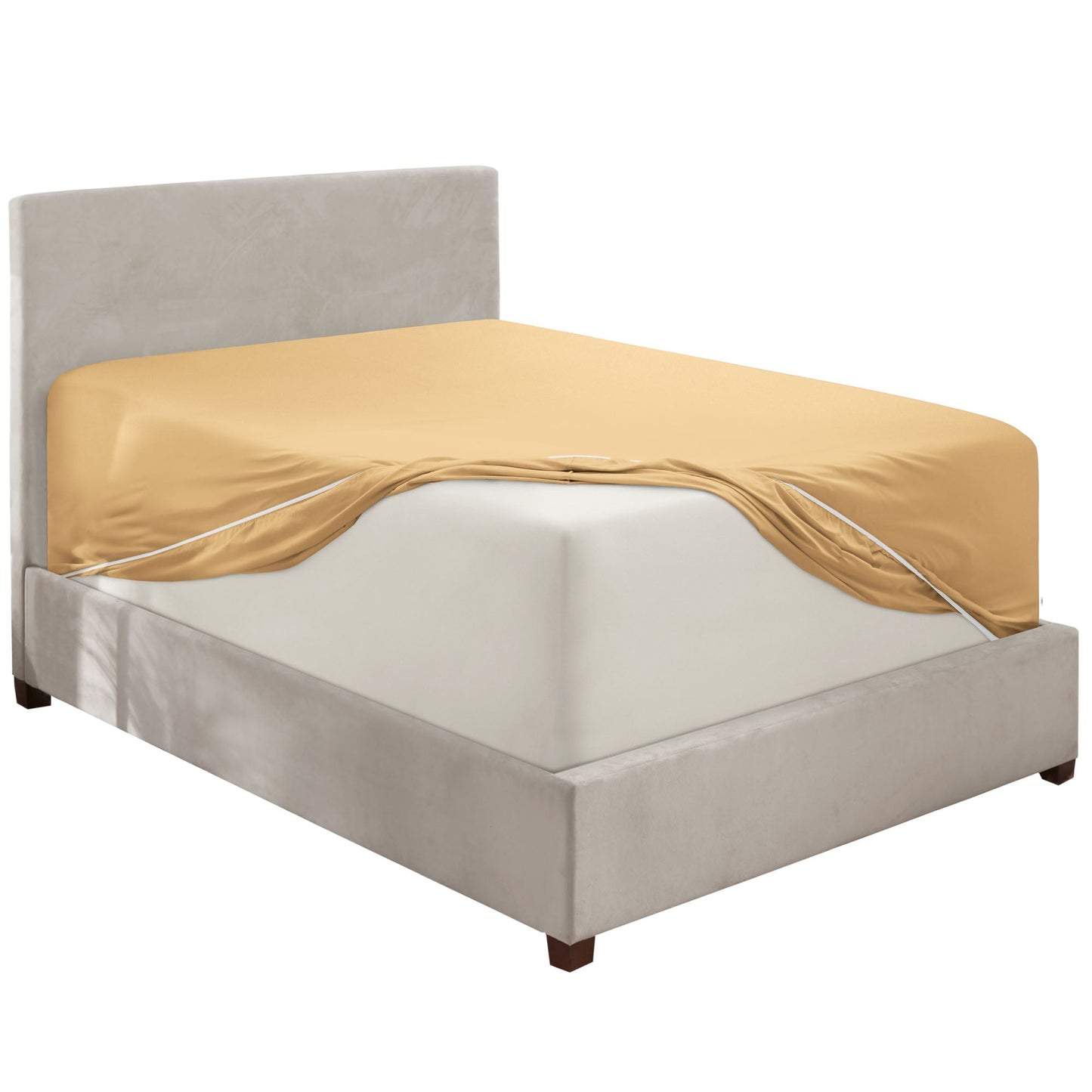 nestl Twin Fitted Sheet - Single Fitted Deep Pocket Sheet - Fits Mattress Perfectly - Soft Wrinkle Free Sheet - 1 Fitted Sheet Only