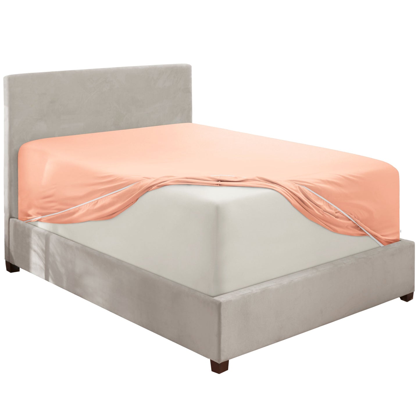nestl Twin Fitted Sheet - Single Fitted Deep Pocket Sheet - Fits Mattress Perfectly - Soft Wrinkle Free Sheet - 1 Fitted Sheet Only