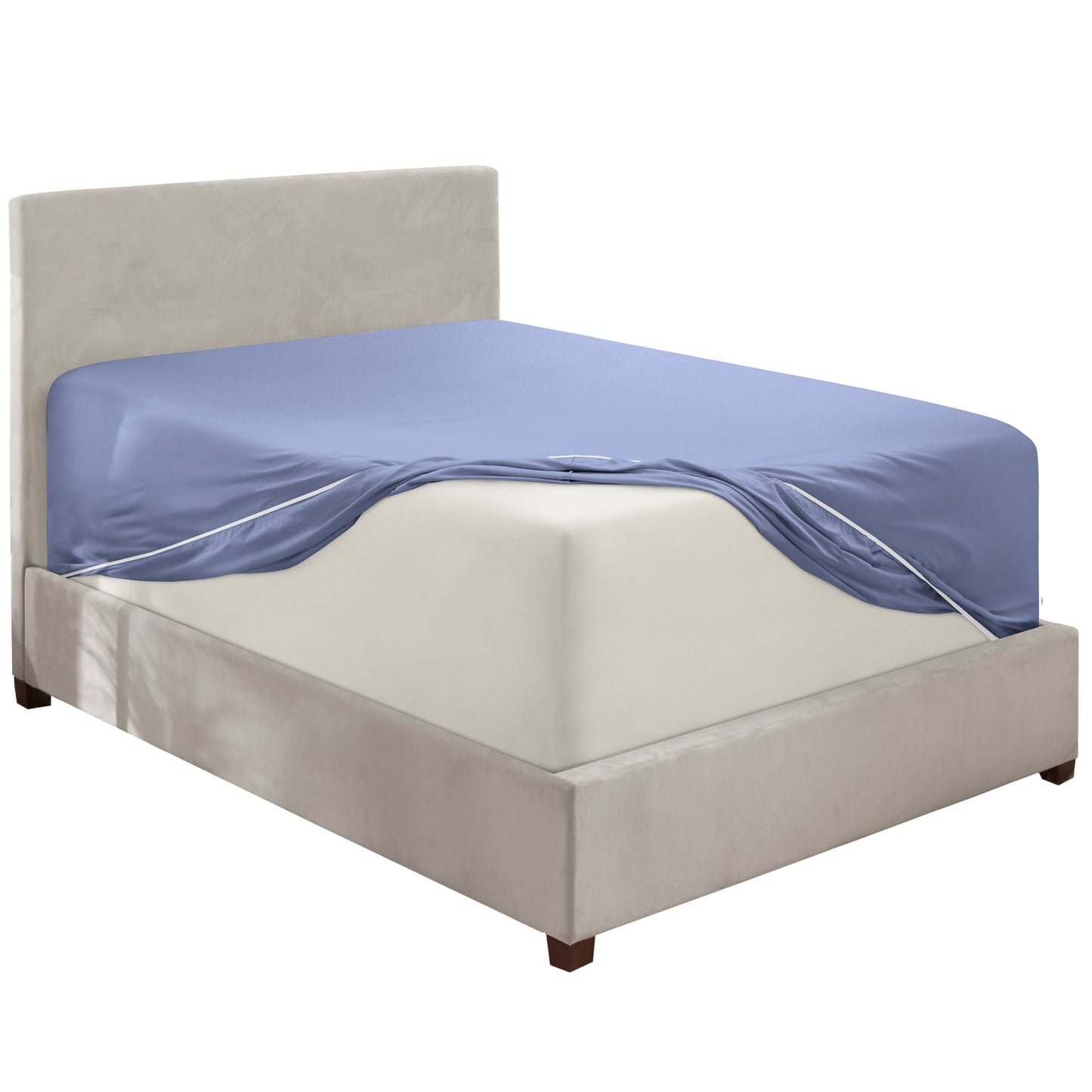 nestl Twin Fitted Sheet - Single Fitted Deep Pocket Sheet - Fits Mattress Perfectly - Soft Wrinkle Free Sheet - 1 Fitted Sheet Only