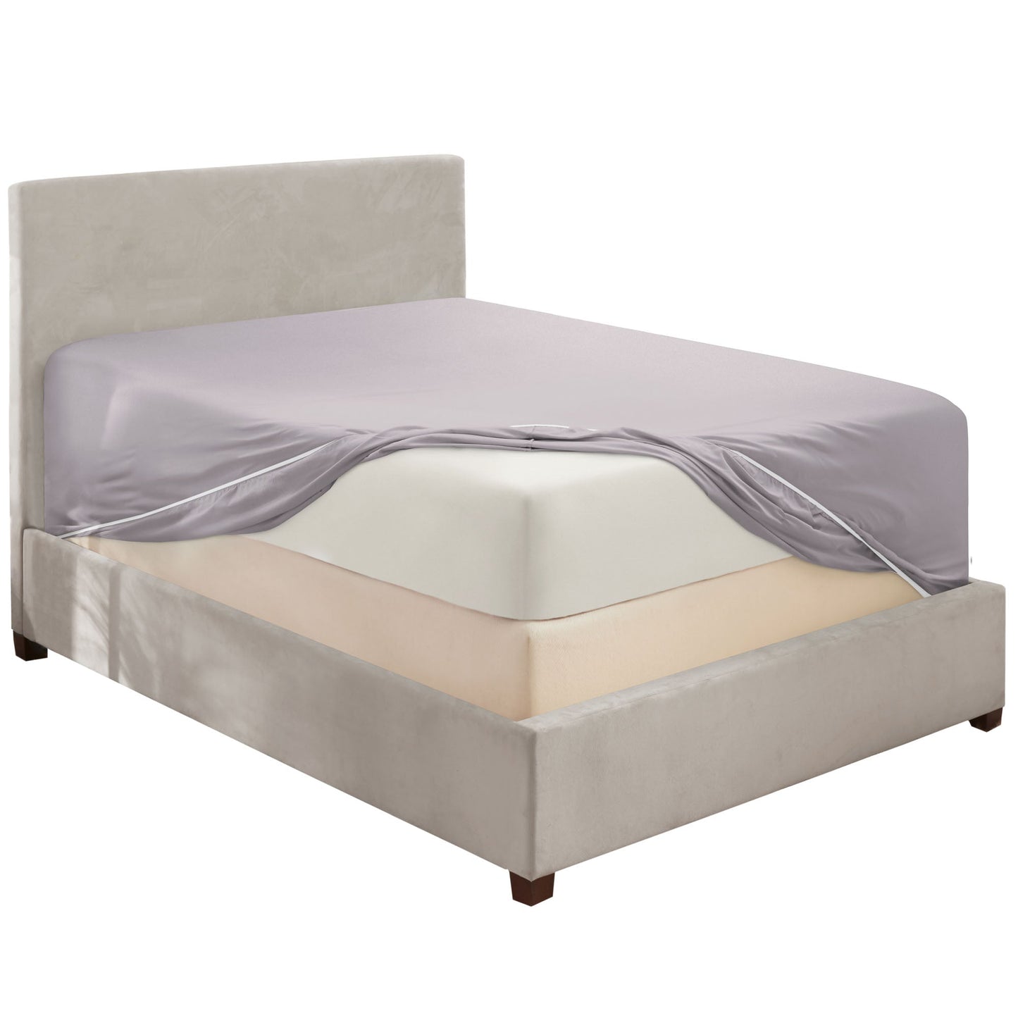 nestl Twin Fitted Sheet - Single Fitted Deep Pocket Sheet - Fits Mattress Perfectly - Soft Wrinkle Free Sheet - 1 Fitted Sheet Only