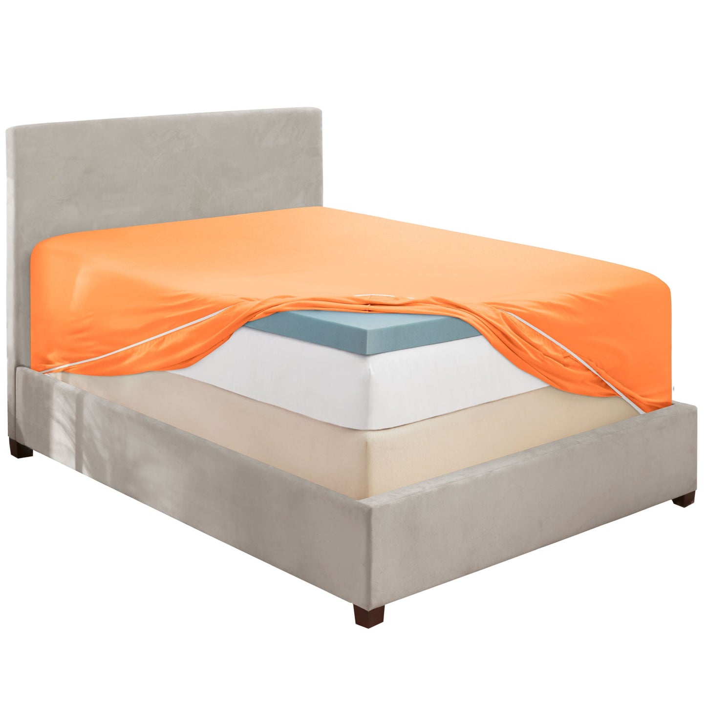 nestl Twin Fitted Sheet - Single Fitted Deep Pocket Sheet - Fits Mattress Perfectly - Soft Wrinkle Free Sheet - 1 Fitted Sheet Only