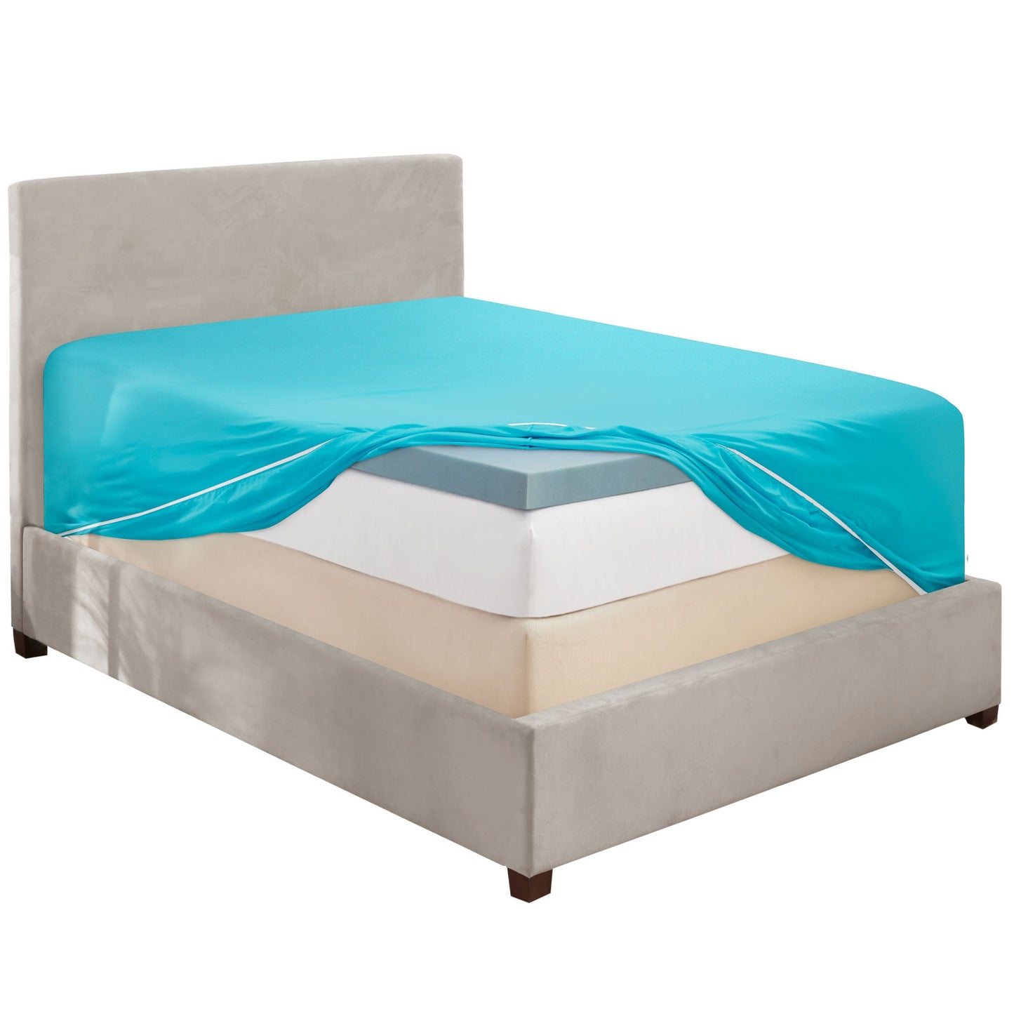 nestl Twin Fitted Sheet - Single Fitted Deep Pocket Sheet - Fits Mattress Perfectly - Soft Wrinkle Free Sheet - 1 Fitted Sheet Only