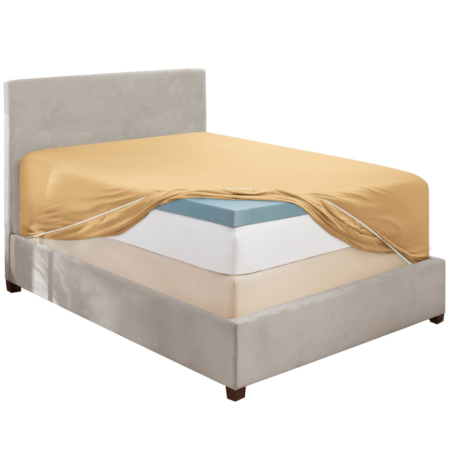 nestl Twin Fitted Sheet - Single Fitted Deep Pocket Sheet - Fits Mattress Perfectly - Soft Wrinkle Free Sheet - 1 Fitted Sheet Only