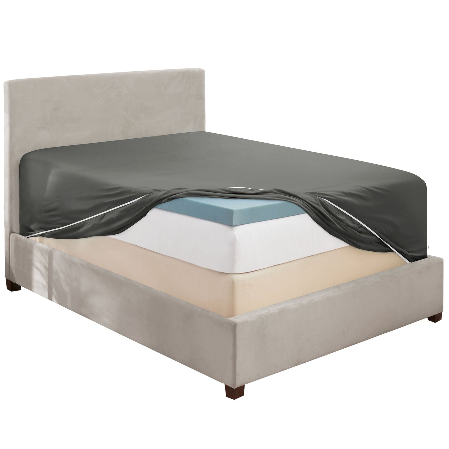 nestl Twin Fitted Sheet - Single Fitted Deep Pocket Sheet - Fits Mattress Perfectly - Soft Wrinkle Free Sheet - 1 Fitted Sheet Only