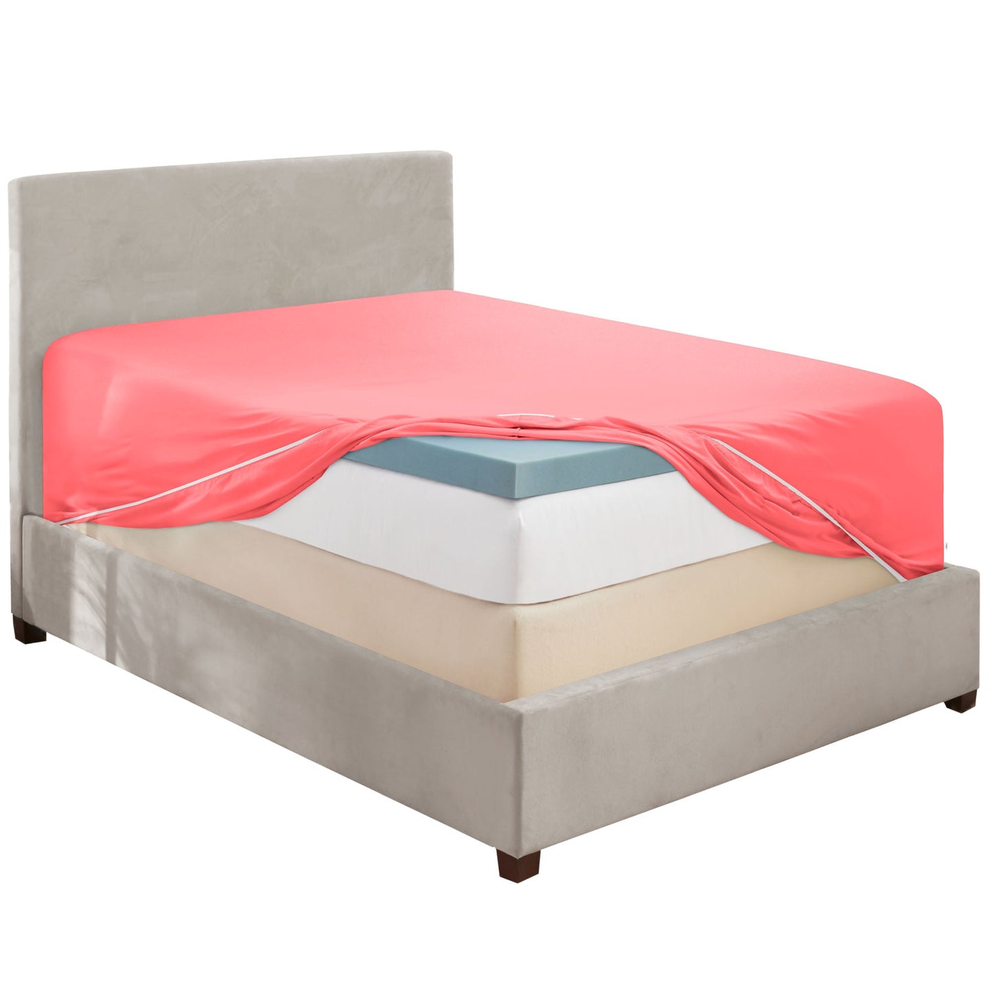 nestl Twin Fitted Sheet - Single Fitted Deep Pocket Sheet - Fits Mattress Perfectly - Soft Wrinkle Free Sheet - 1 Fitted Sheet Only