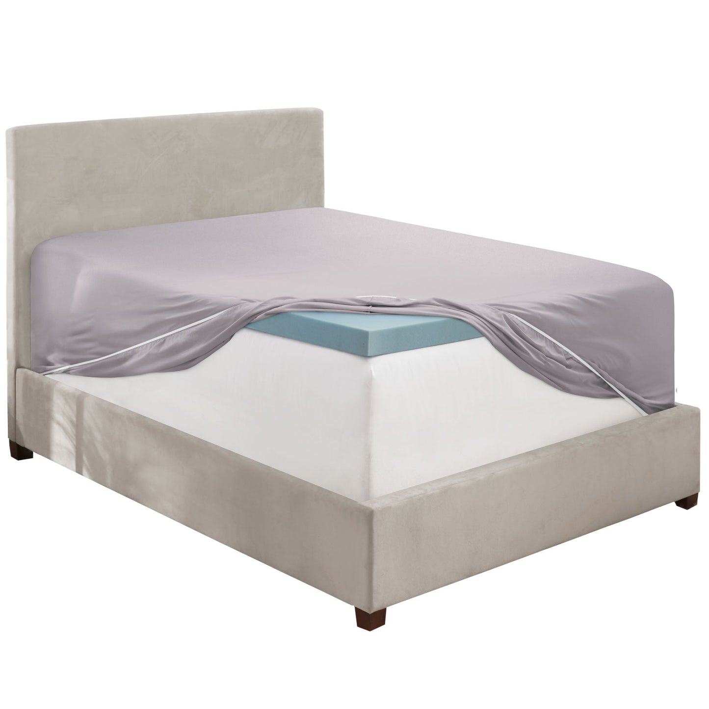 nestl Twin Fitted Sheet - Single Fitted Deep Pocket Sheet - Fits Mattress Perfectly - Soft Wrinkle Free Sheet - 1 Fitted Sheet Only