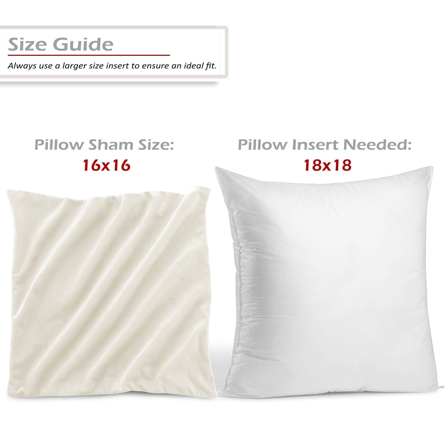 Holiday nestl Throw Pillow Covers, Cozy Velvet Decorative Outdoor Pillow Covers 16x16 & 18x18 Inches, Soft Solid Cushion Covers for Sofa, Bed and Car, Set of 2