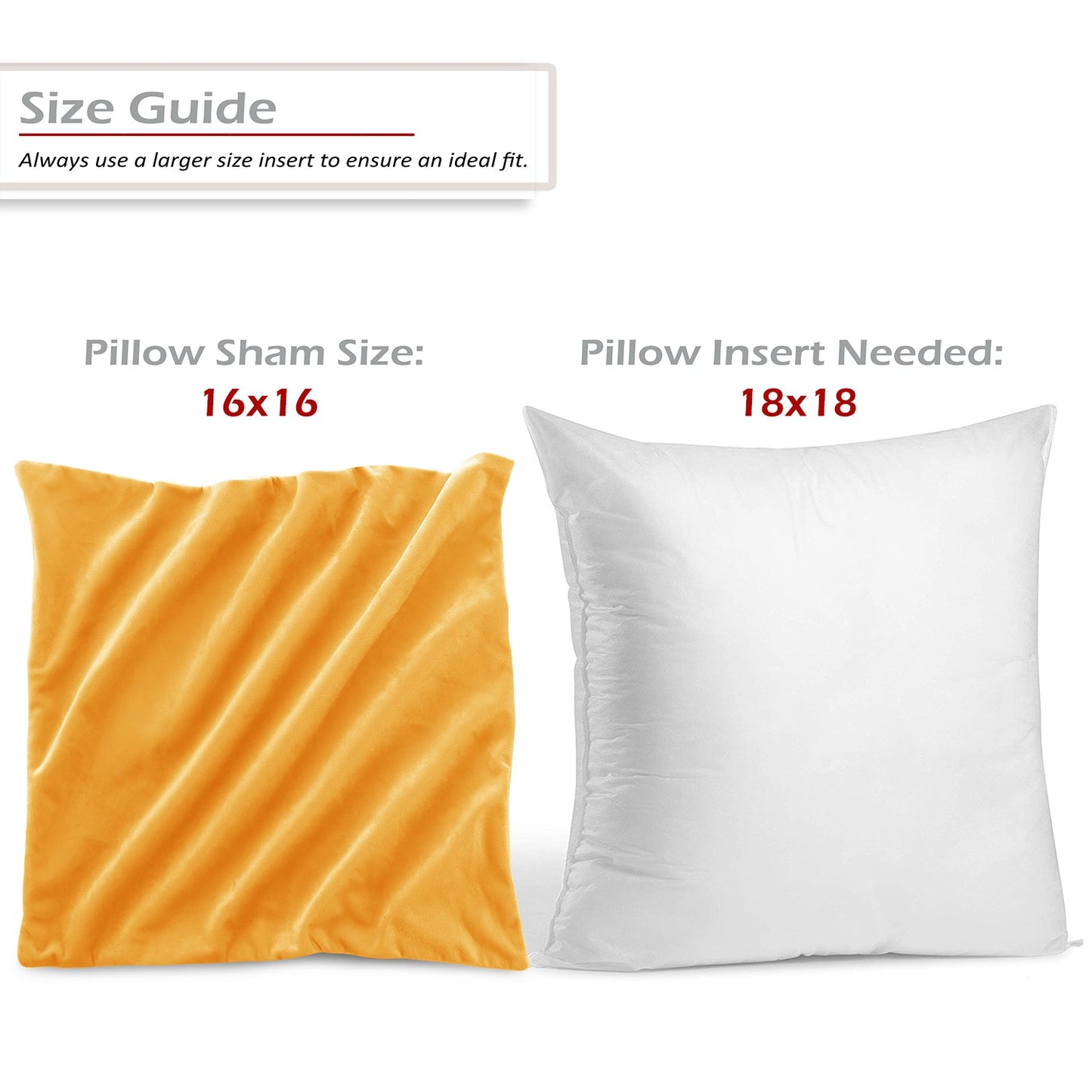Holiday nestl Throw Pillow Covers, Cozy Velvet Decorative Outdoor Pillow Covers 16x16 & 18x18 Inches, Soft Solid Cushion Covers for Sofa, Bed and Car, Set of 2