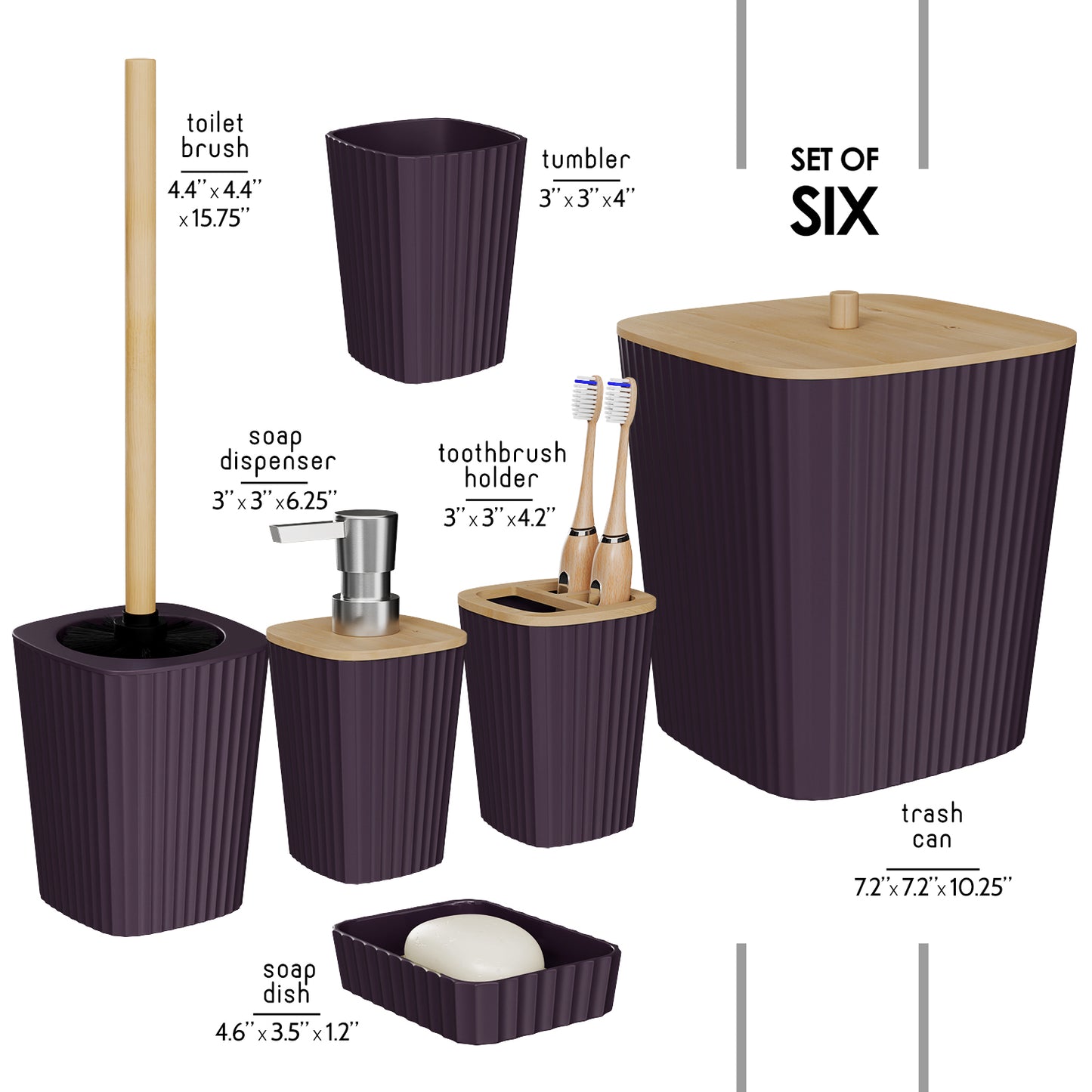 Clara Clark Bathroom Accessory Set