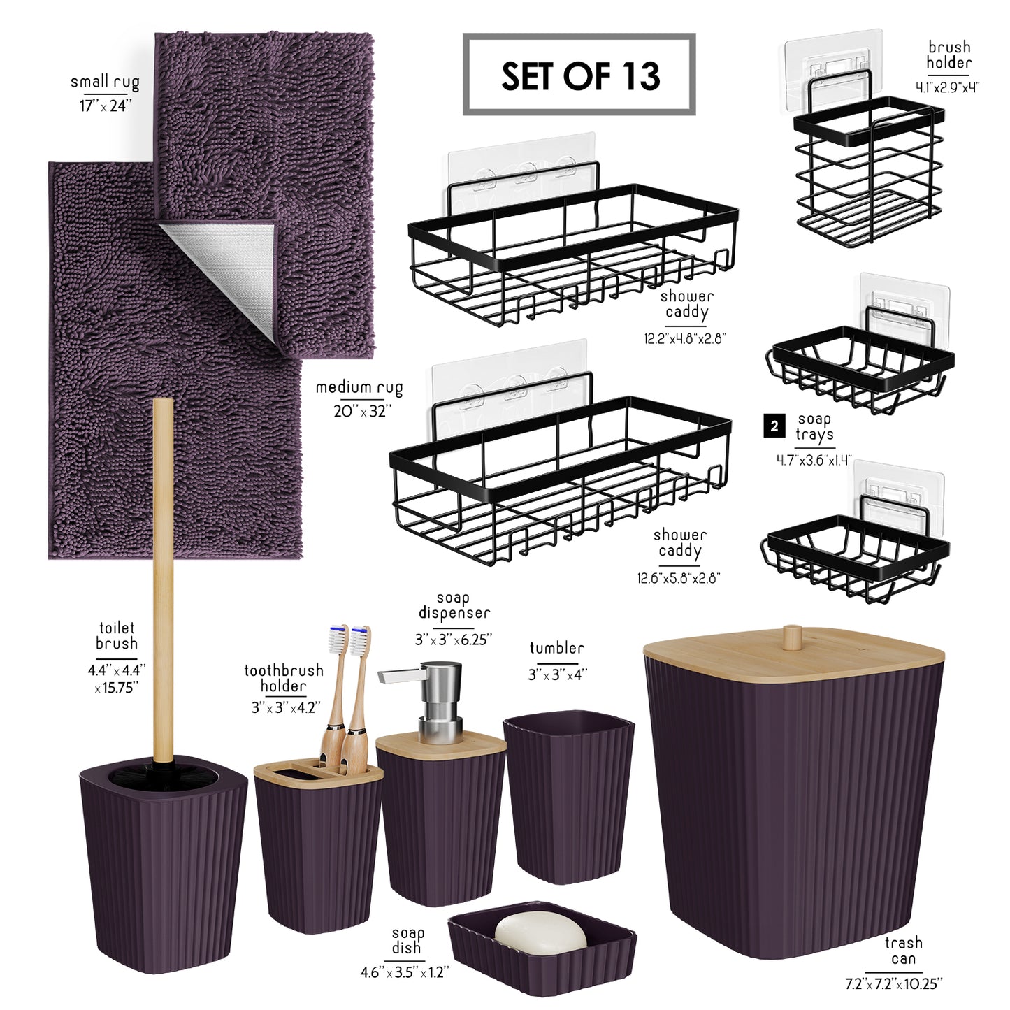 Clara Clark Bathroom Accessory Set