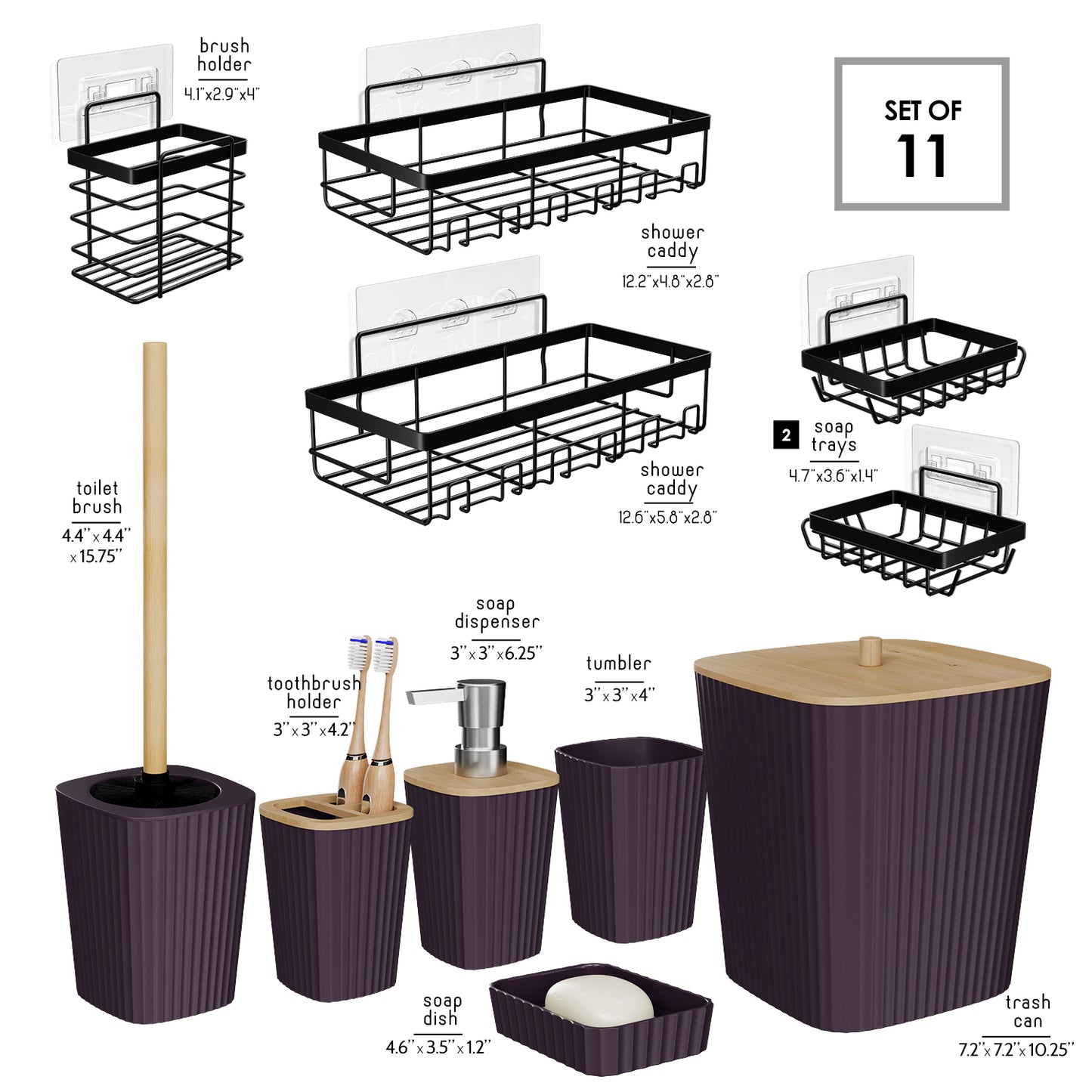 Clara Clark Bathroom Accessory Set