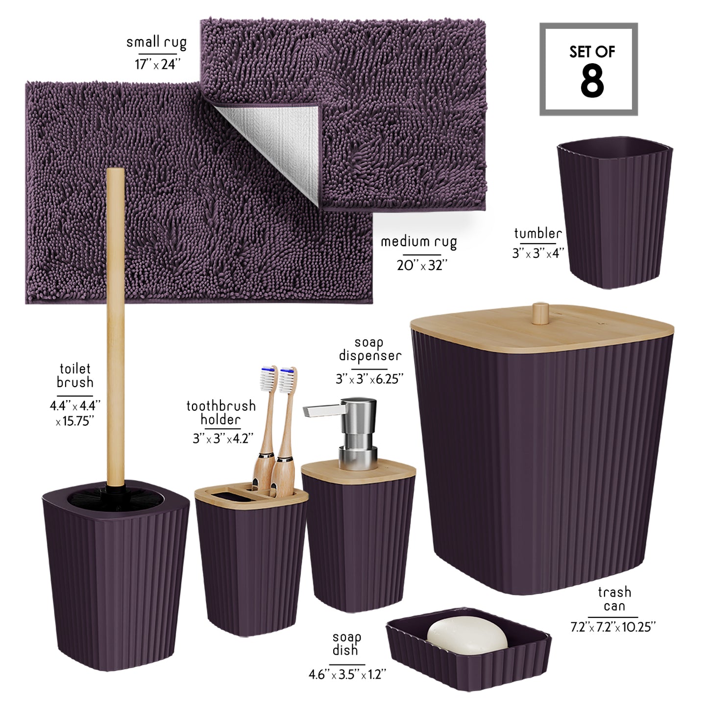 Clara Clark Bathroom Accessory Set