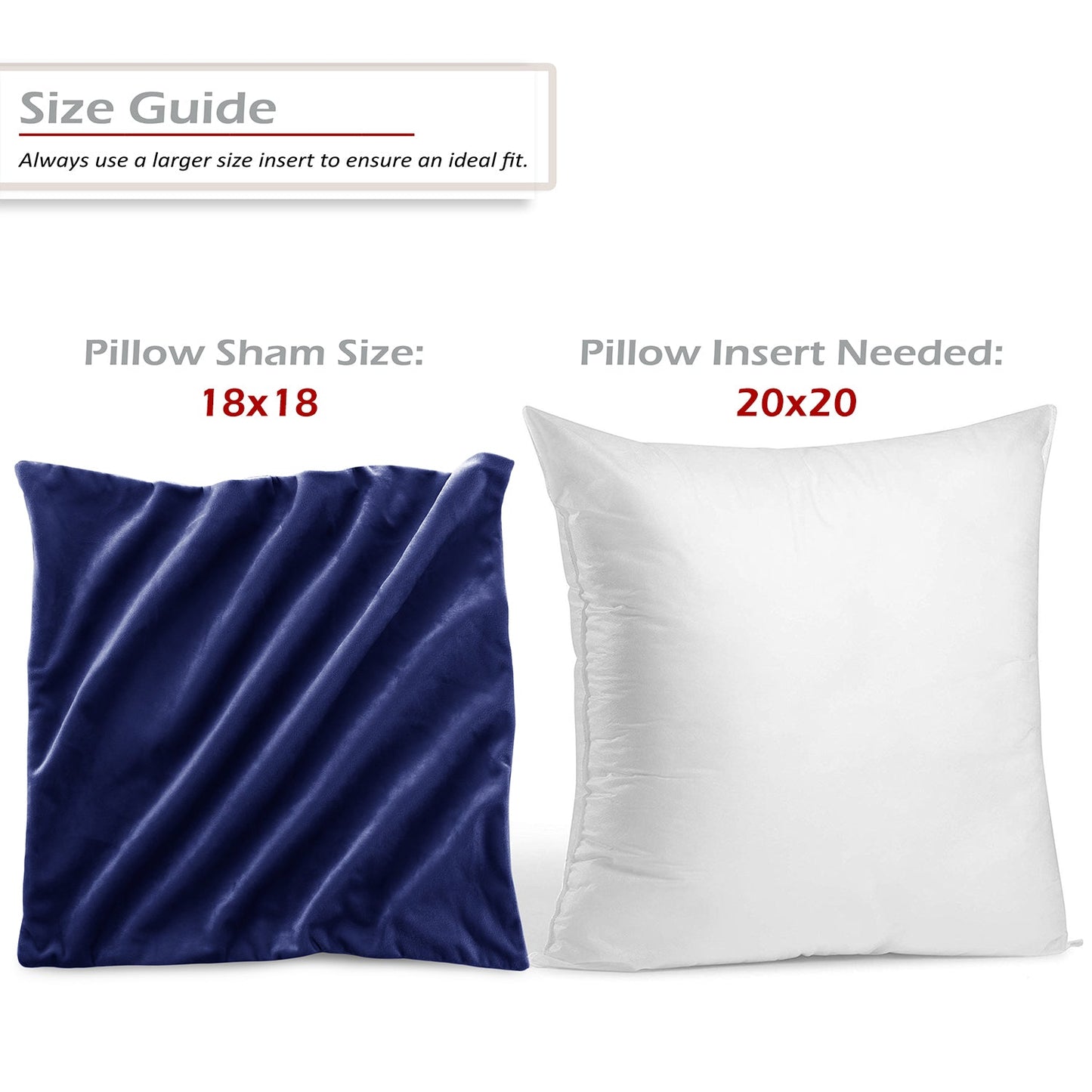 Holiday nestl Throw Pillow Covers, Cozy Velvet Decorative Outdoor Pillow Covers 16x16 & 18x18 Inches, Soft Solid Cushion Covers for Sofa, Bed and Car, Set of 2