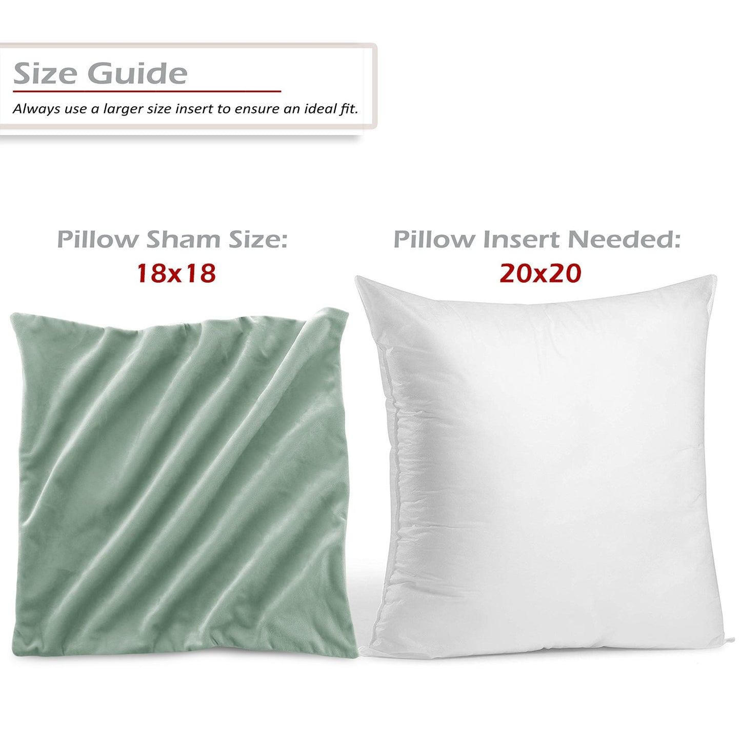 Holiday nestl Throw Pillow Covers, Cozy Velvet Decorative Outdoor Pillow Covers 16x16 & 18x18 Inches, Soft Solid Cushion Covers for Sofa, Bed and Car, Set of 2