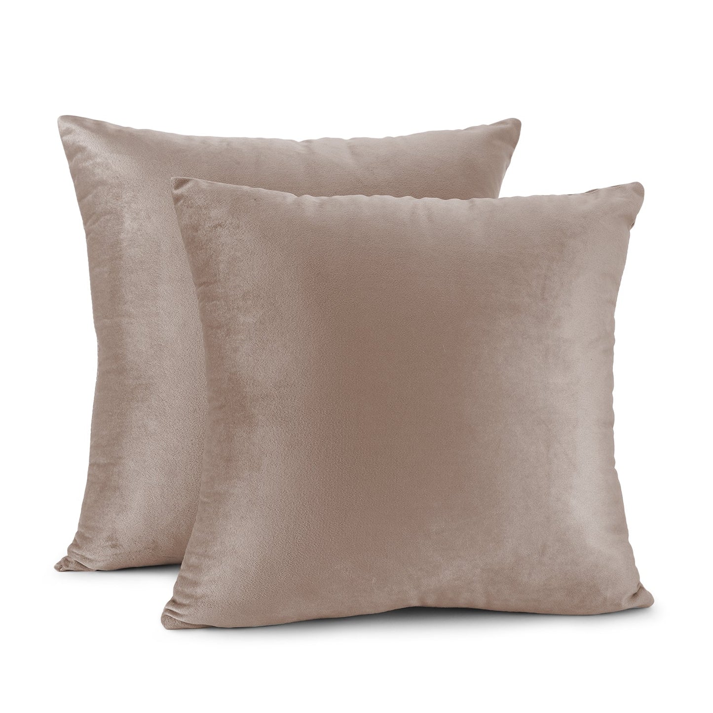 Holiday nestl Throw Pillow Covers, Cozy Velvet Decorative Outdoor Pillow Covers 16x16 & 18x18 Inches, Soft Solid Cushion Covers for Sofa, Bed and Car, Set of 2