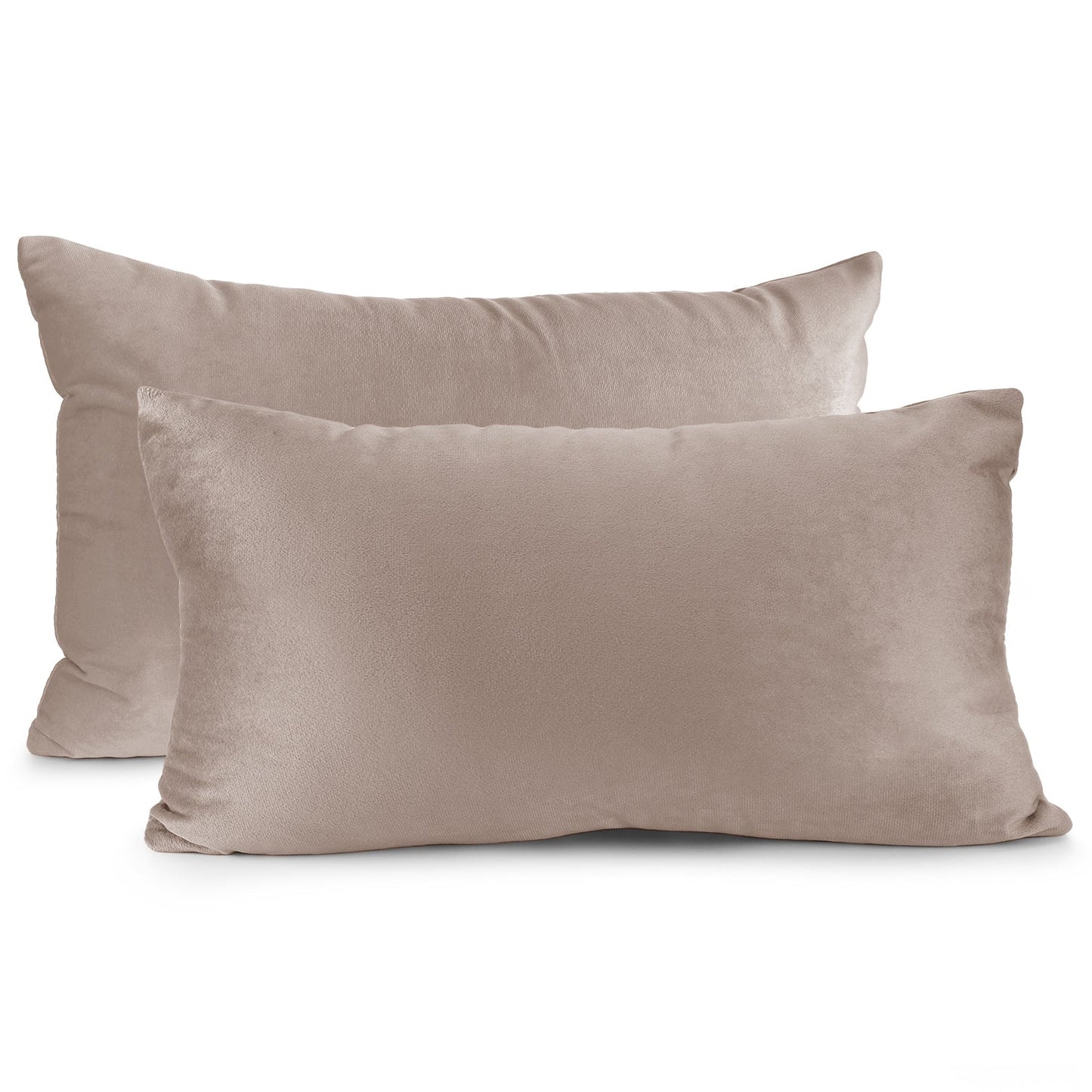 2 Pack 12 x 20 nestl Throw Pillow Covers, Cozy Velvet Decorative Outdoor Pillow