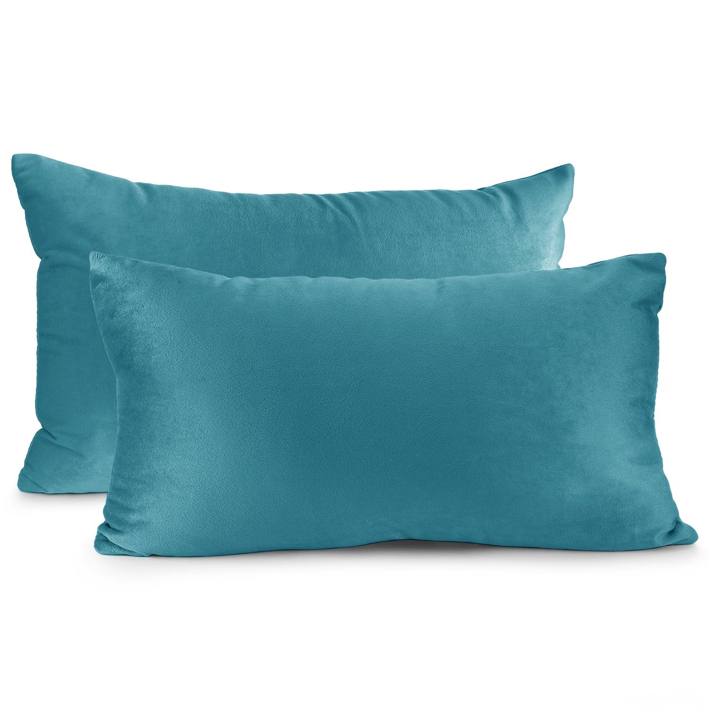 2 Pack 12 x 20 nestl Throw Pillow Covers, Cozy Velvet Decorative Outdoor Pillow