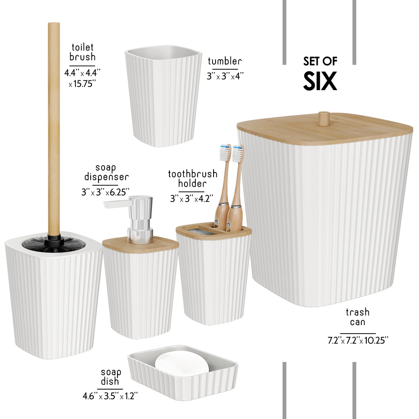 Clara Clark Bathroom Accessory Set
