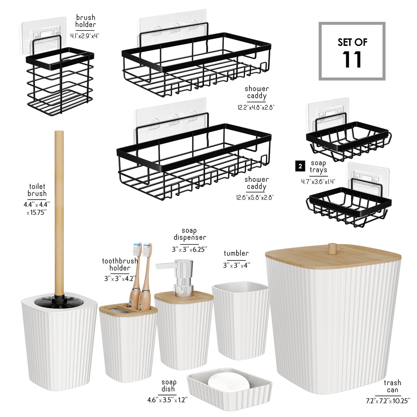 Clara Clark Bathroom Accessory Set