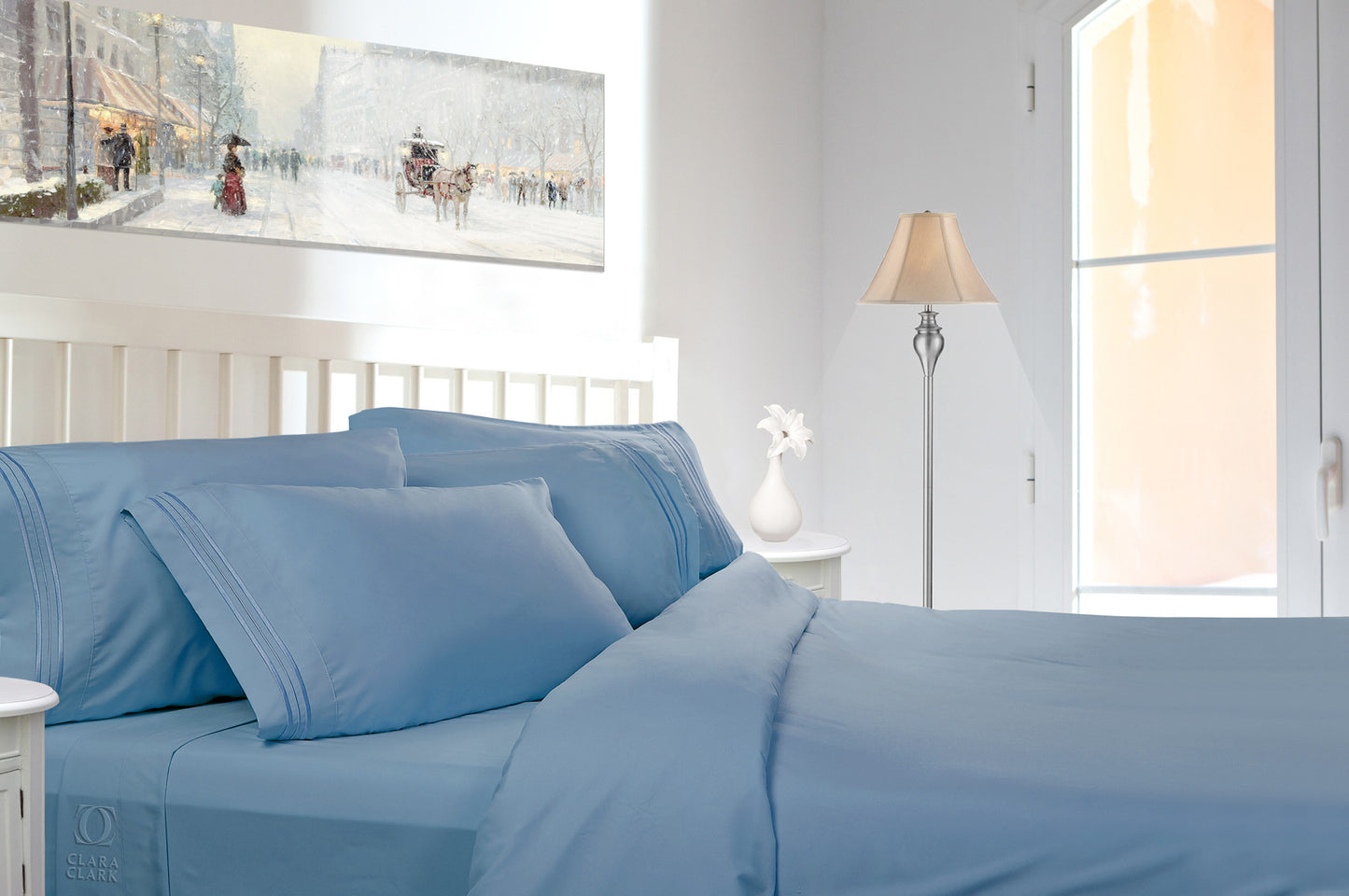 Clara Clark Bright Spring Colors 1800 Series Deep Pocket Premier Bed Sheet set