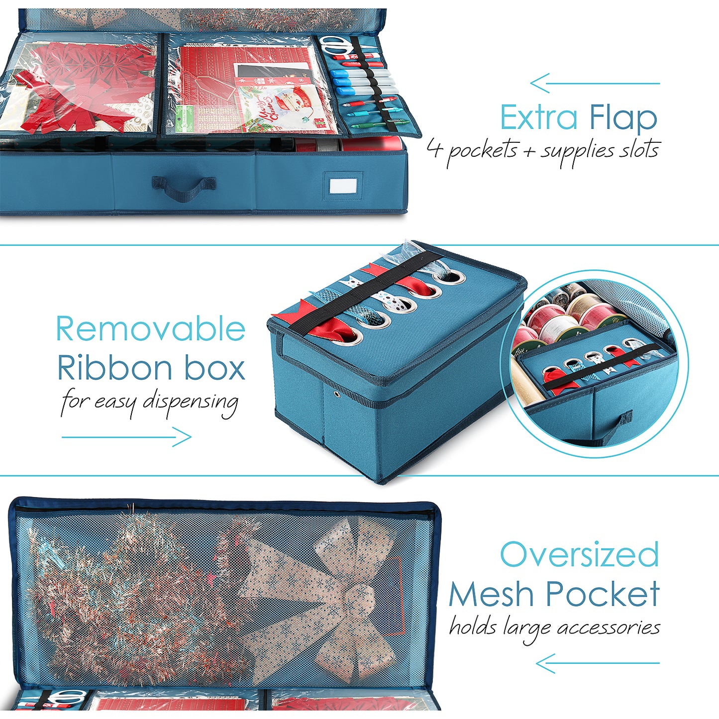 Hearth & Harbor New Design Wrapping Paper Storage Box