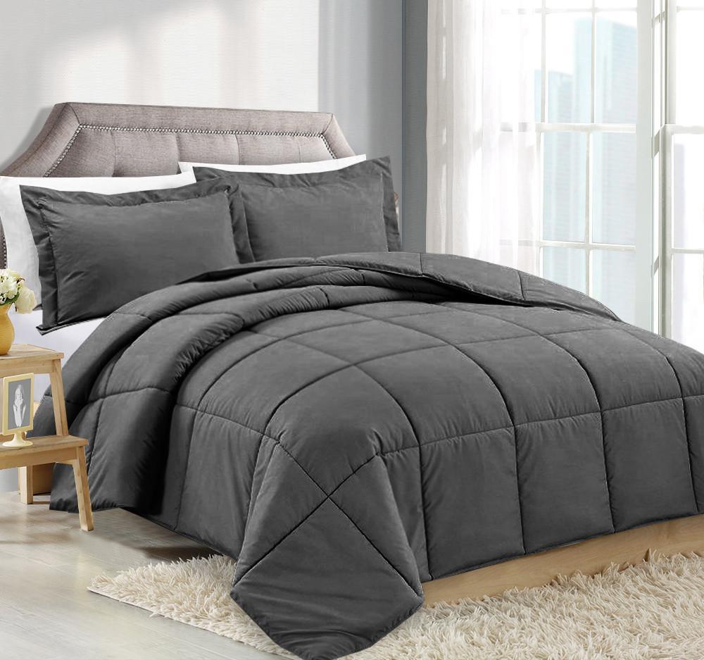 Clara Clark Alternative Goose Down Comforter Chocolate