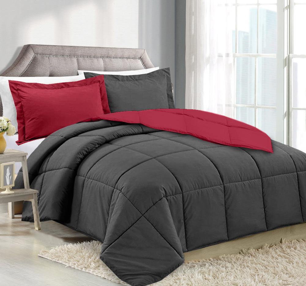 Clara™️ Clara Clark Alternative Goose Down Reversible Comforter With 2 Pillow Shams