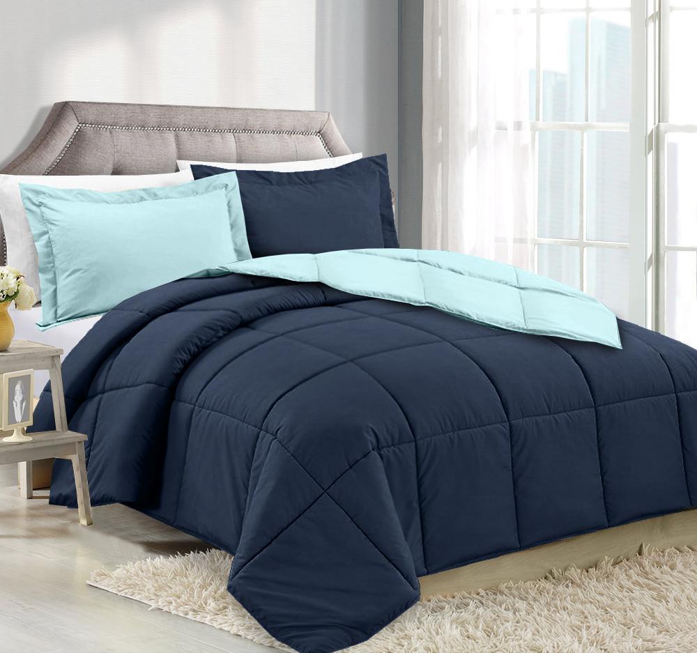Clara™️ Clara Clark Alternative Goose Down Reversible Comforter With 2 Pillow Shams