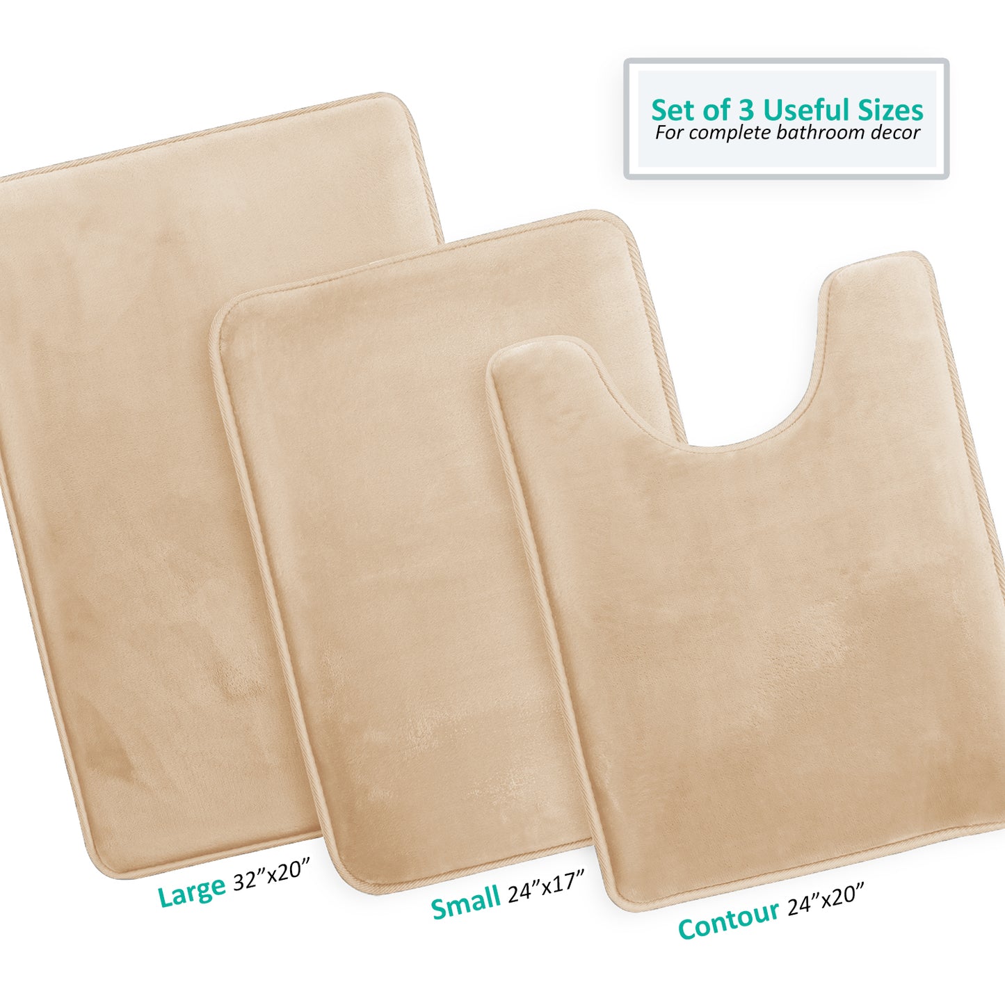 Clara ™ by Clara Clark® Memory Foam Bath Mat - 3 Pack