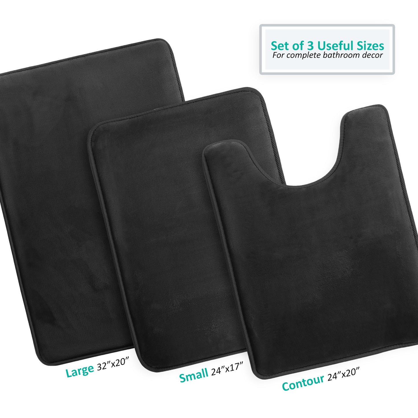 Clara ™ by Clara Clark® Memory Foam Bath Mat - 3 Pack
