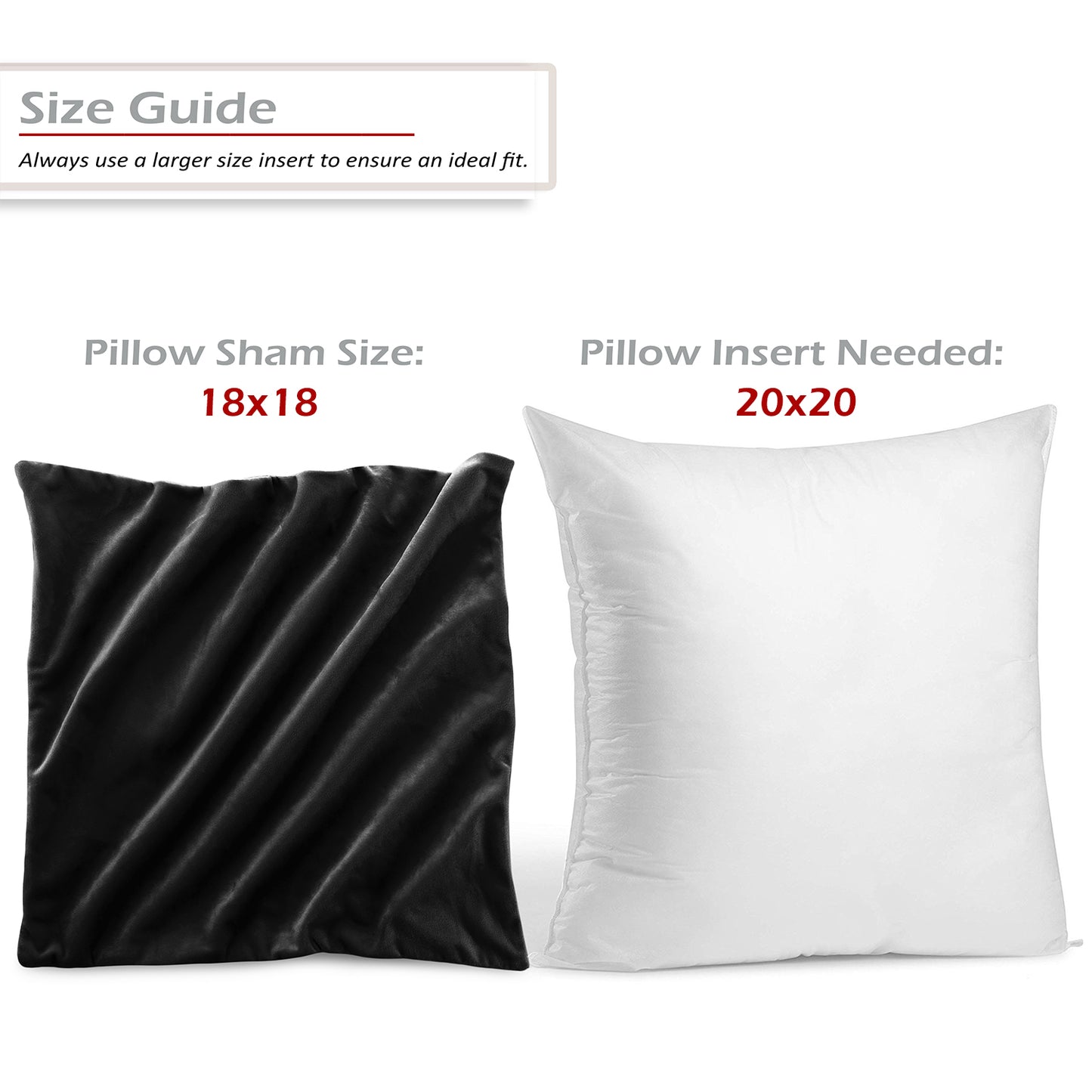 Holiday Nestl Throw Pillow Covers, Cozy Velvet Decorative Outdoor Pillow Covers 16x16 & 18x18 Inches, Soft Solid Cushion Covers for Sofa, Bed and Car, Set of 2