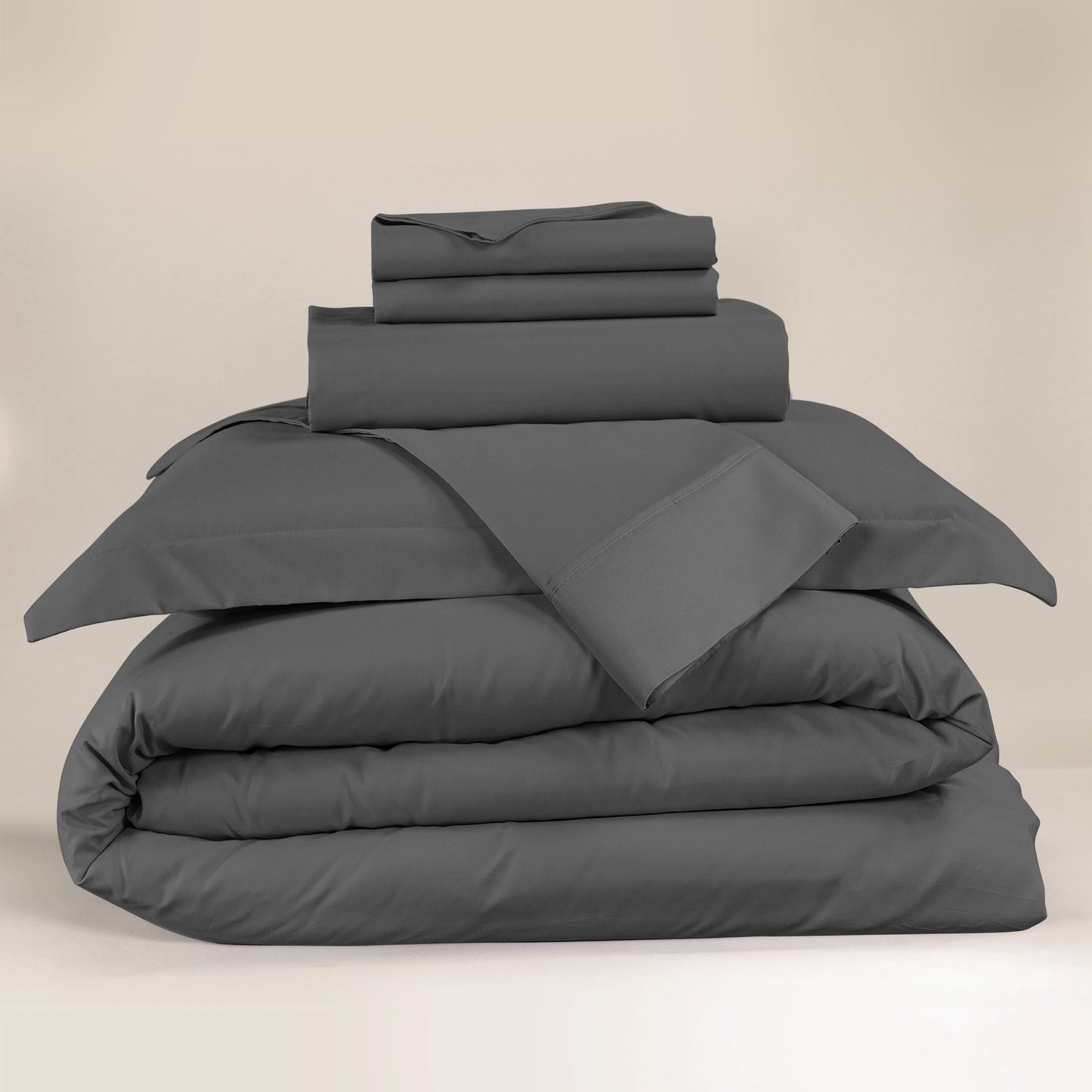 Nestl Bedding Duvet Cover 6-Piece Set - 1000 Thread Count Sheets - Tri Blend Cotton Duvet Cover with Zipper, Deep Pocket Fitted Sheet, 2 Cooling Pillow Cases, 2 Pillow Shams