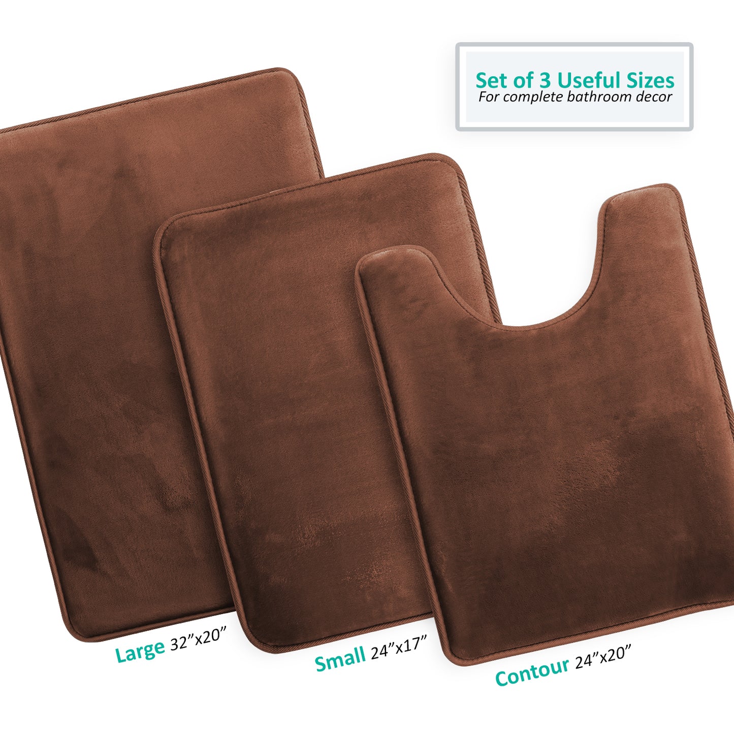 Clara ™ by Clara Clark® Memory Foam Bath Mat - 3 Pack