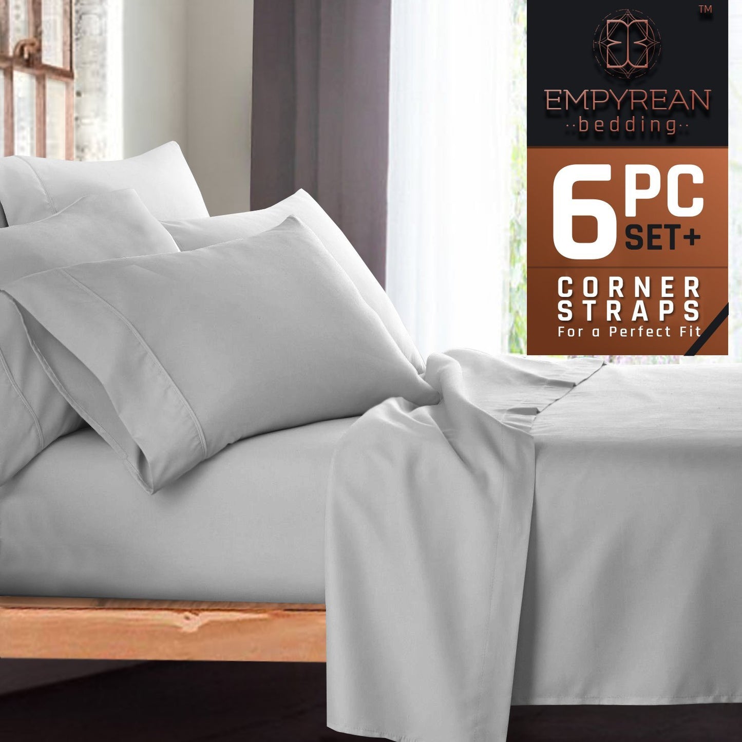 Empyrean Premium Deep Pocket 6-Piece Bed Sheet Set
