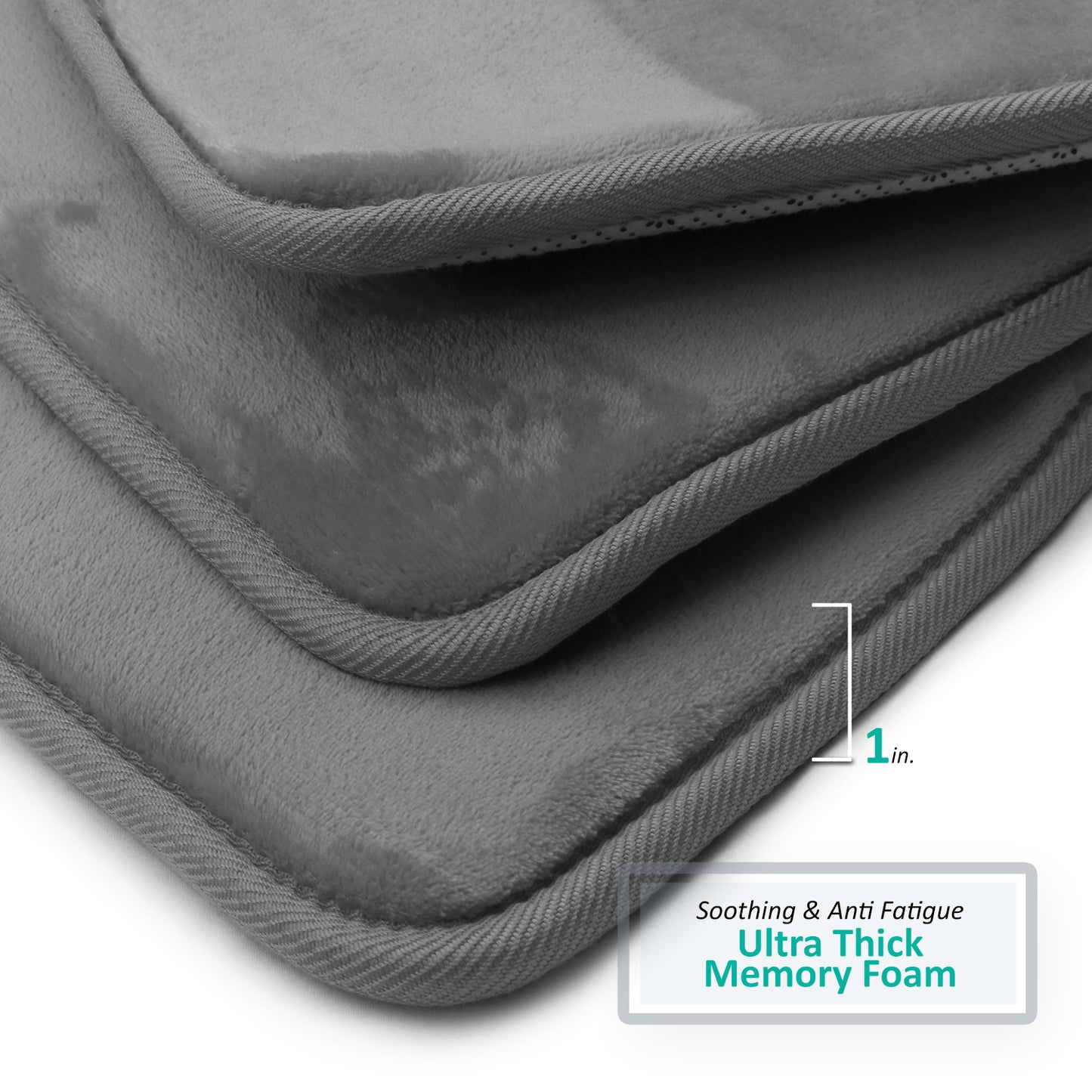 Clara Clark Memory Foam Bath Mat - 3 Pack