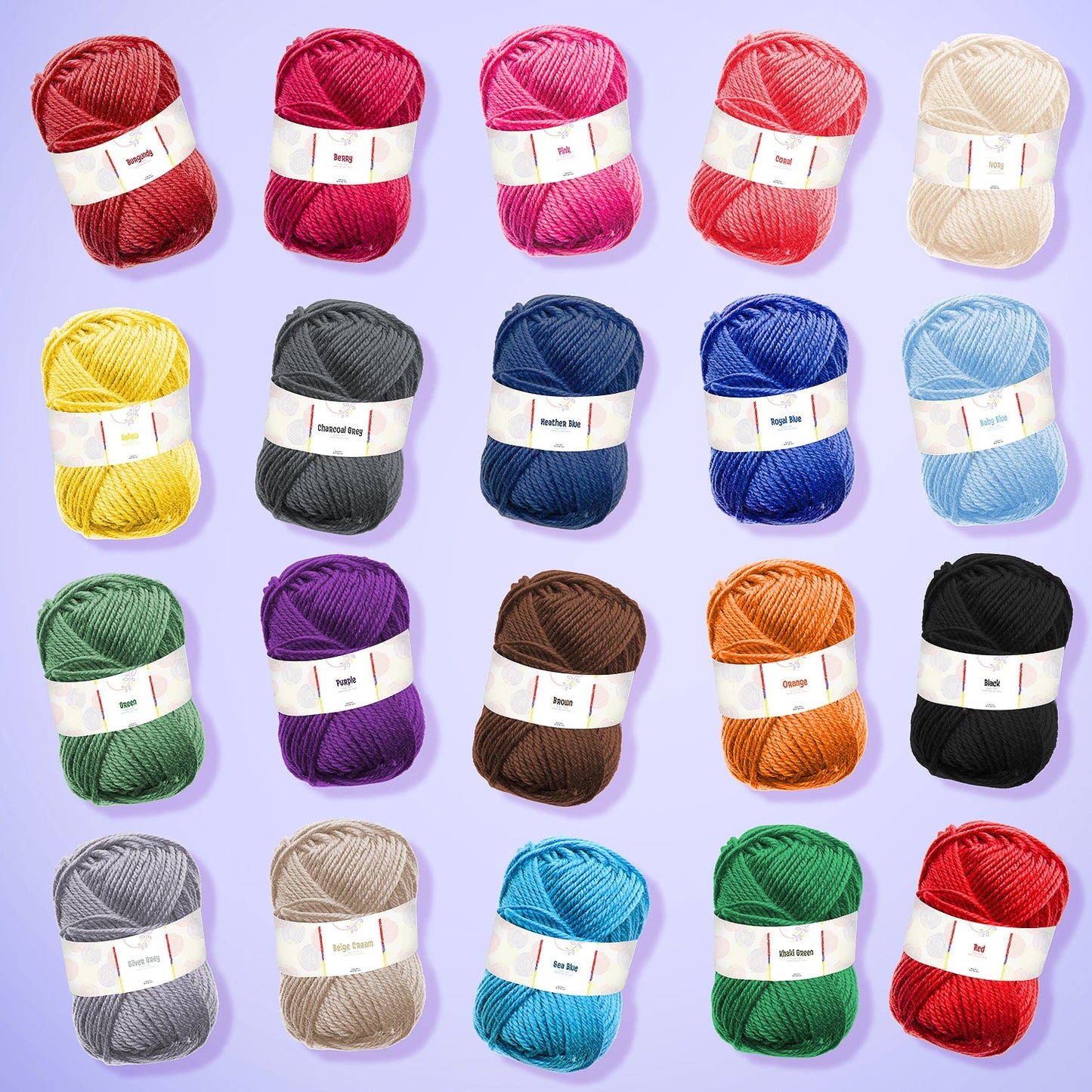 Craftbud DIY Crochet Kit (45 Pieces), Beginner Crochet Set