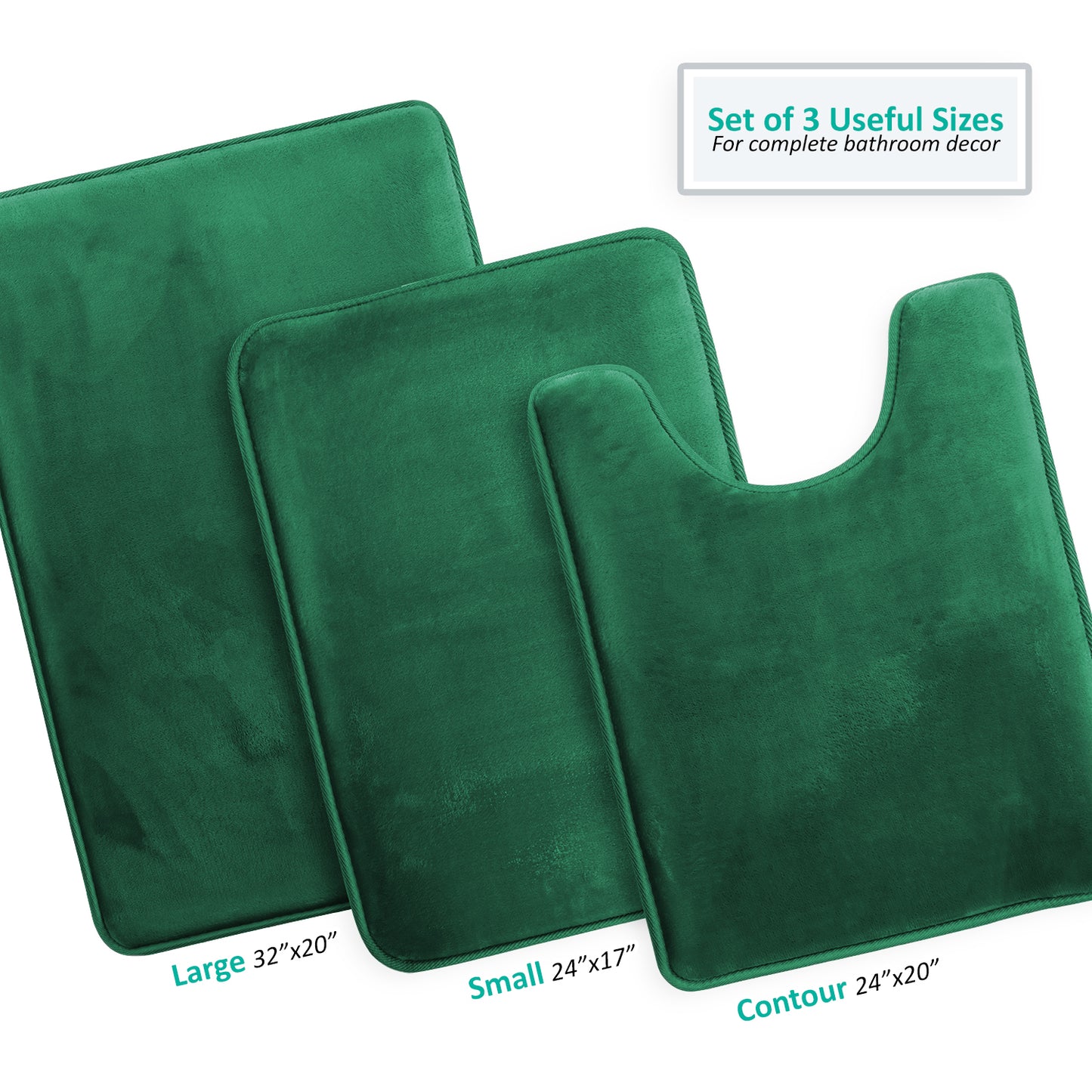 Clara ™ by Clara Clark® Memory Foam Bath Mat - 3 Pack