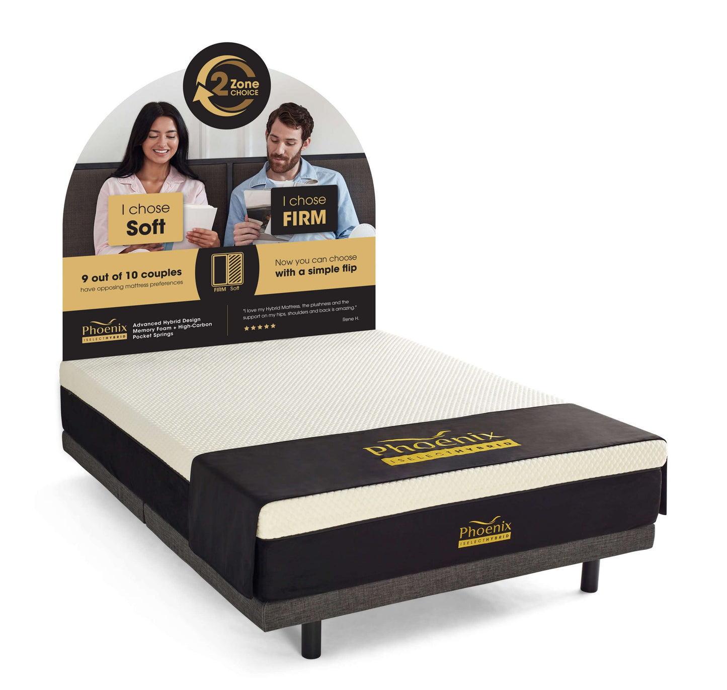 Phoenix Iselect Hybrid (Spring + Memory Foam)