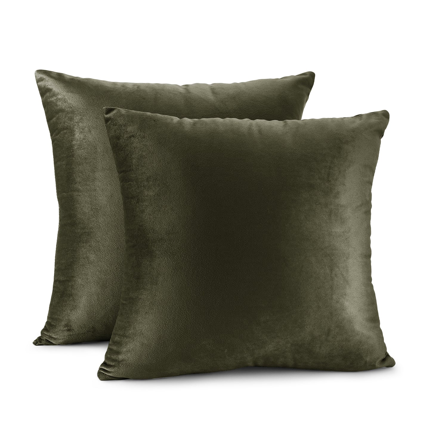 Holiday Nestl Throw Pillow Covers, Cozy Velvet Decorative Outdoor Pillow Covers 16x16 & 18x18 Inches, Soft Solid Cushion Covers for Sofa, Bed and Car, Set of 2