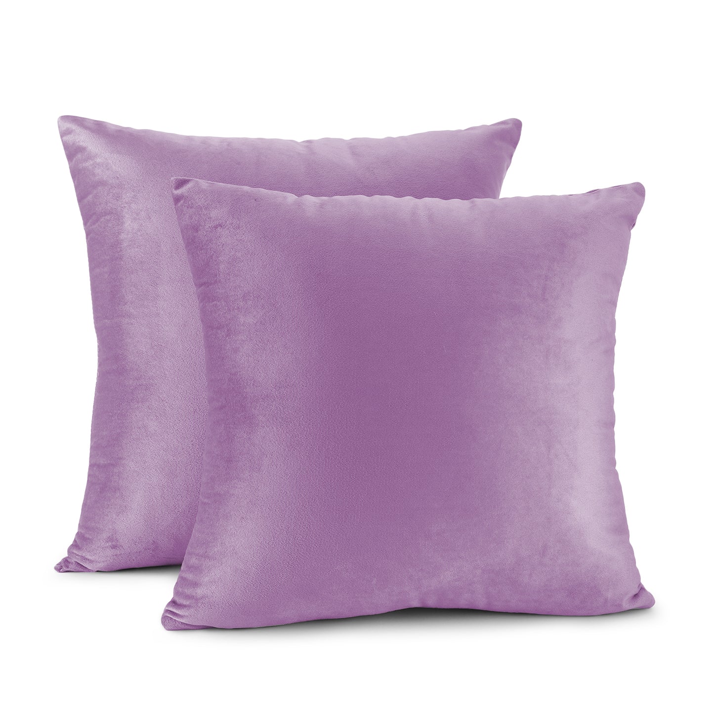 Holiday Nestl Throw Pillow Covers, Cozy Velvet Decorative Outdoor Pillow Covers 16x16 & 18x18 Inches, Soft Solid Cushion Covers for Sofa, Bed and Car, Set of 2