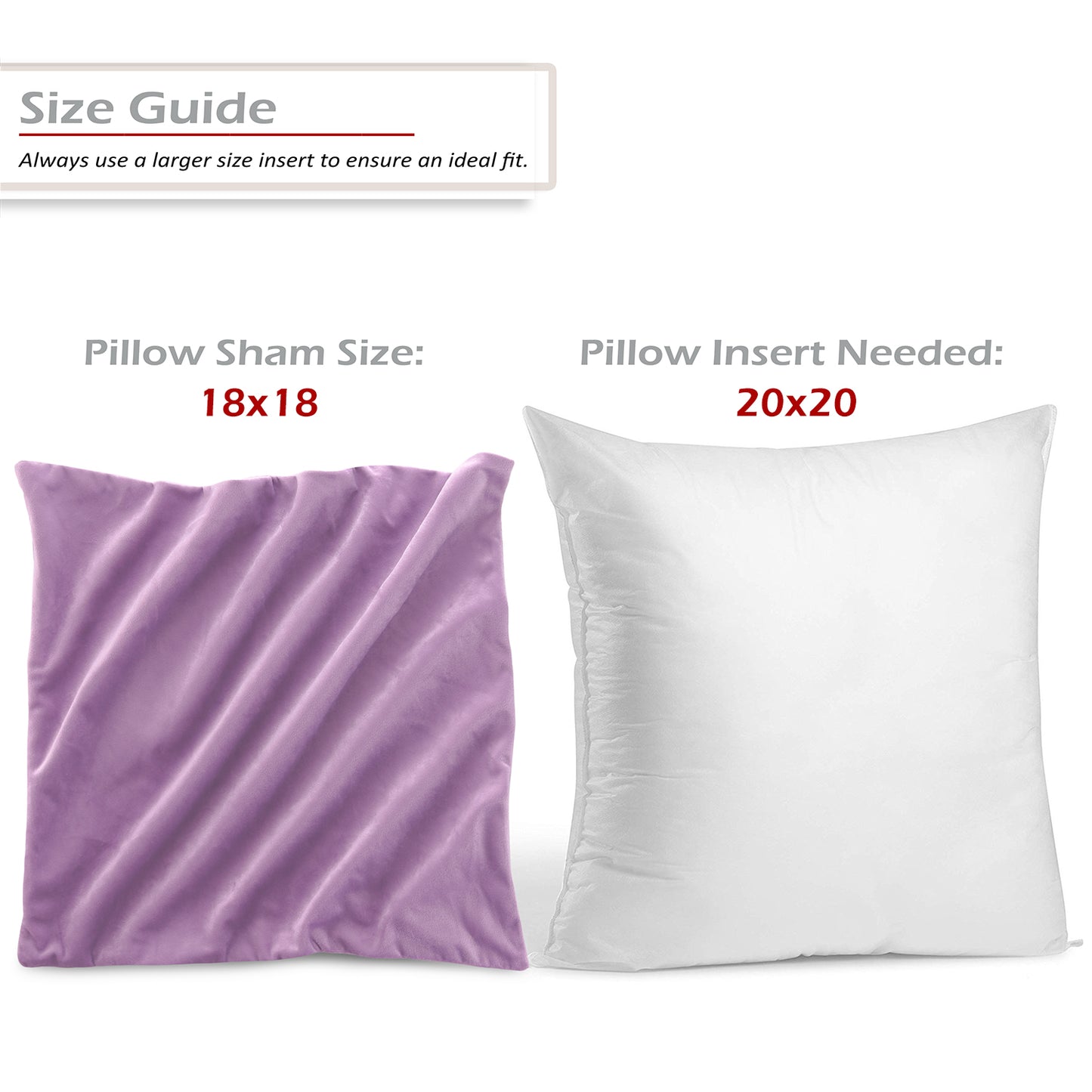Holiday Nestl Throw Pillow Covers, Cozy Velvet Decorative Outdoor Pillow Covers 16x16 & 18x18 Inches, Soft Solid Cushion Covers for Sofa, Bed and Car, Set of 2