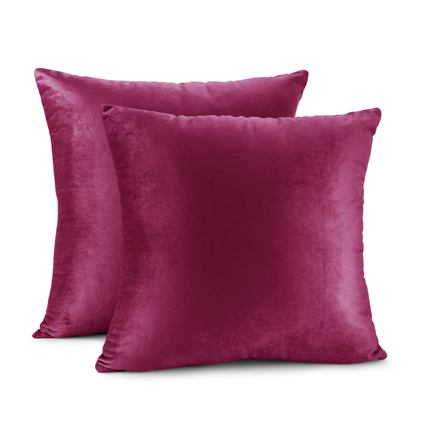 Holiday Nestl Throw Pillow Covers, Cozy Velvet Decorative Outdoor Pillow Covers 16x16 & 18x18 Inches, Soft Solid Cushion Covers for Sofa, Bed and Car, Set of 2
