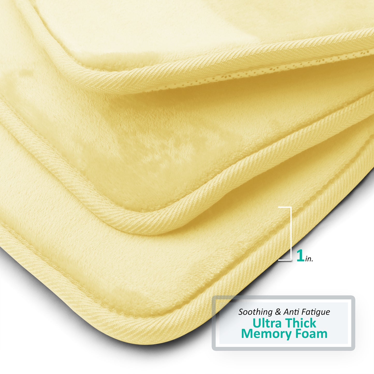 Clara Clark Memory Foam Bath Mat - 3 Pack