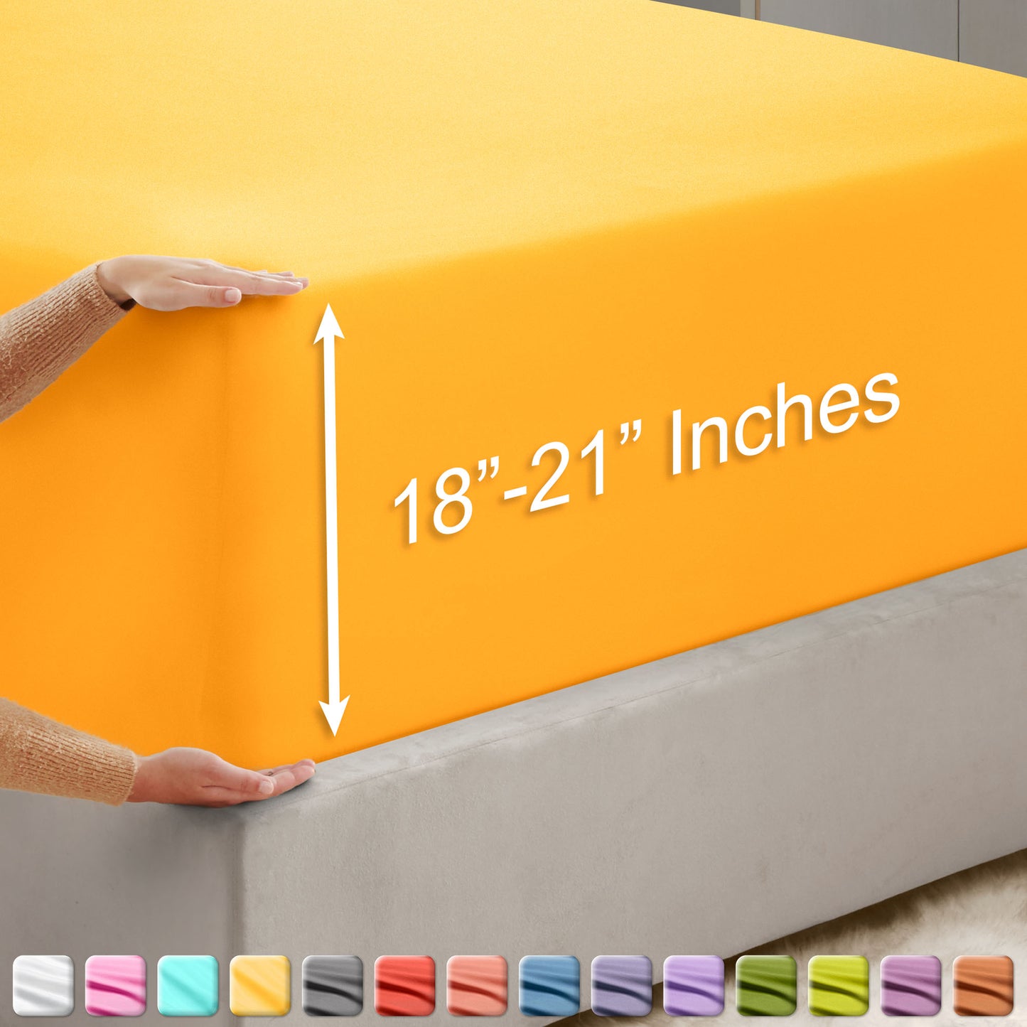 Nestl Bedding Twin Fitted Sheet - Single Fitted Deep Pocket Sheet - Fits Mattress Perfectly - Soft Wrinkle Free Sheet - 1 Fitted Sheet Only