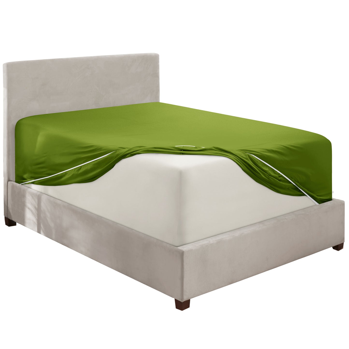 Nestl Bedding Twin Fitted Sheet - Single Fitted Deep Pocket Sheet - Fits Mattress Perfectly - Soft Wrinkle Free Sheet - 1 Fitted Sheet Only