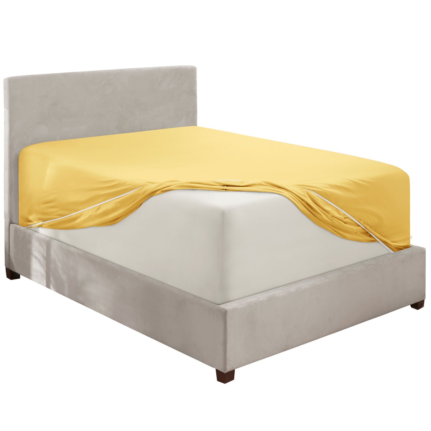 Nestl Bedding Twin Fitted Sheet - Single Fitted Deep Pocket Sheet - Fits Mattress Perfectly - Soft Wrinkle Free Sheet - 1 Fitted Sheet Only