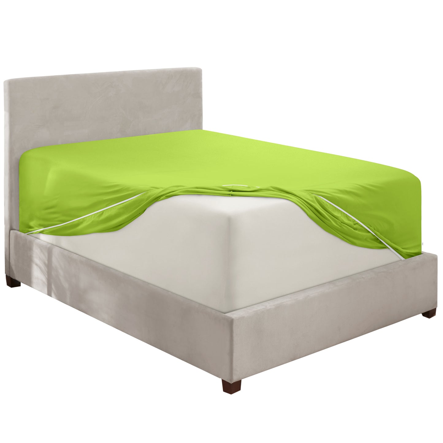 Nestl Bedding Twin Fitted Sheet - Single Fitted Deep Pocket Sheet - Fits Mattress Perfectly - Soft Wrinkle Free Sheet - 1 Fitted Sheet Only