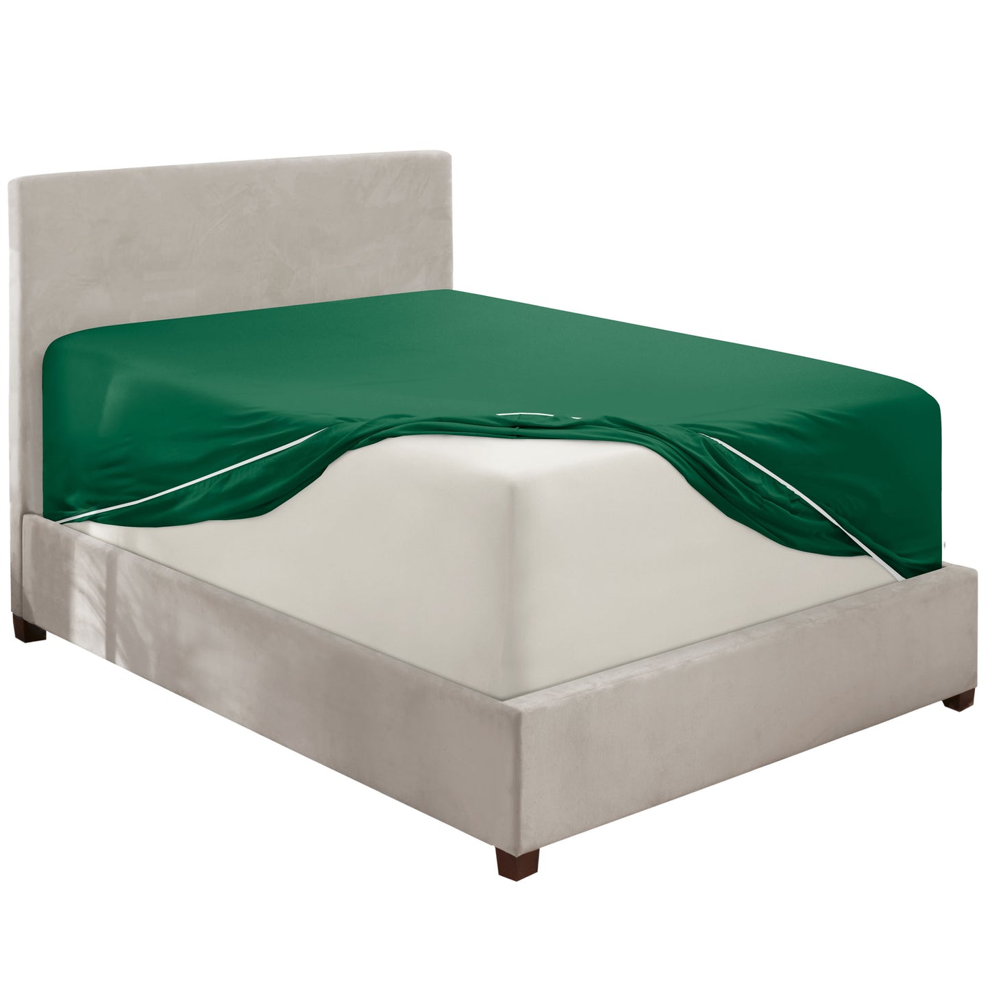 Nestl Bedding Twin Fitted Sheet - Single Fitted Deep Pocket Sheet - Fits Mattress Perfectly - Soft Wrinkle Free Sheet - 1 Fitted Sheet Only